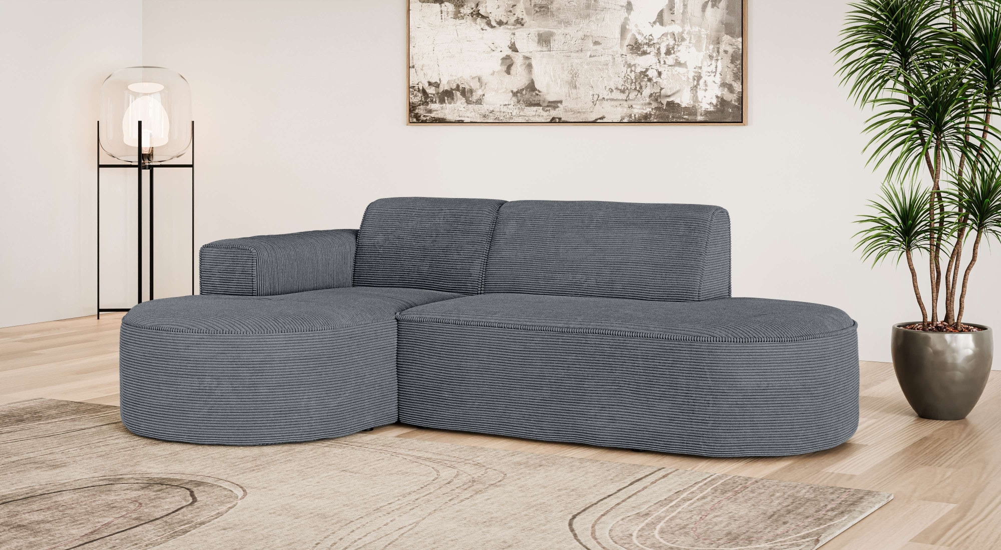 OTTO home Ecksofa "ADELLA Design-Sofa mit Recamiere rechts/links, 248/159/7 günstig online kaufen