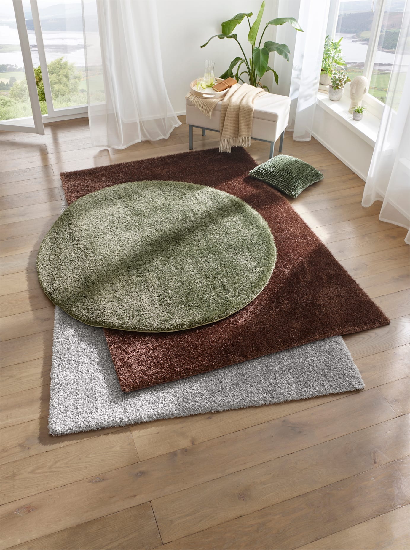Teppich HEINE HOME Gr. 2, braun, B:80cm H:40mm L:150cm, Kunstfaser, Polyester, Teppiche, Teppich 3