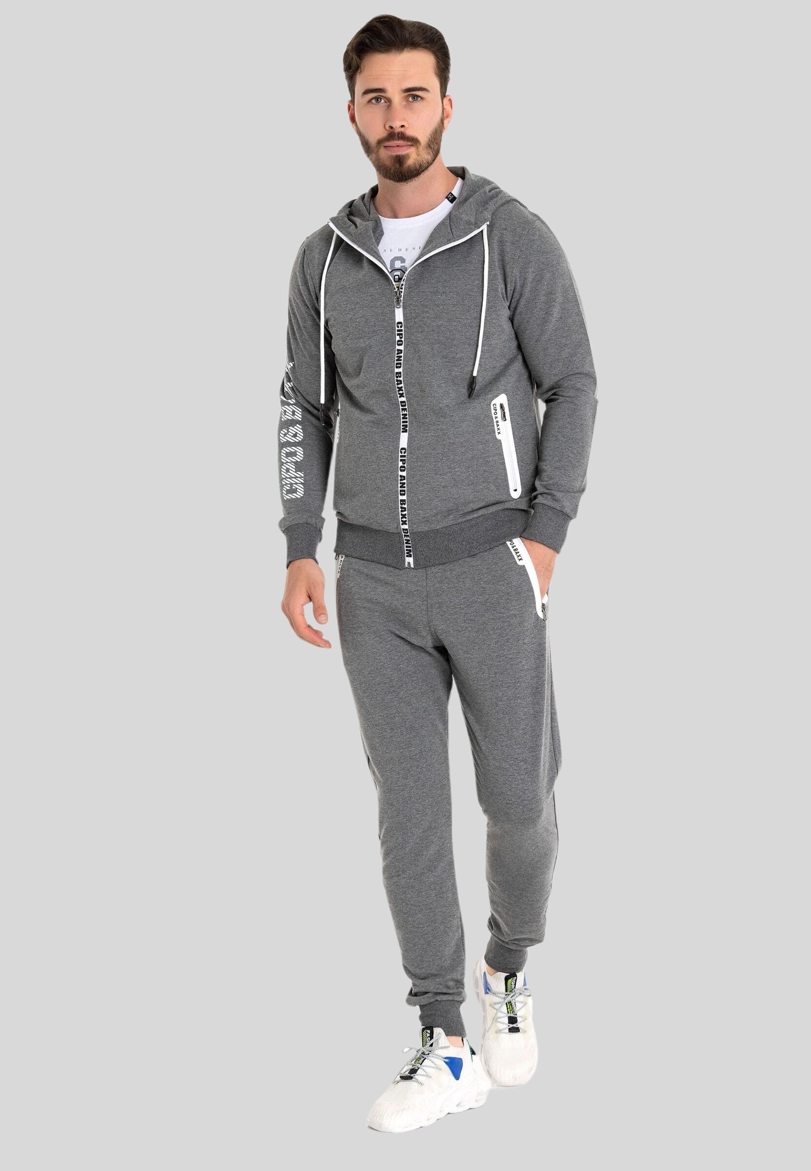 Cipo & Baxx Trainingsanzug "HOMEWEAR", 2 Stk. mit Allover-Musterung günstig online kaufen
