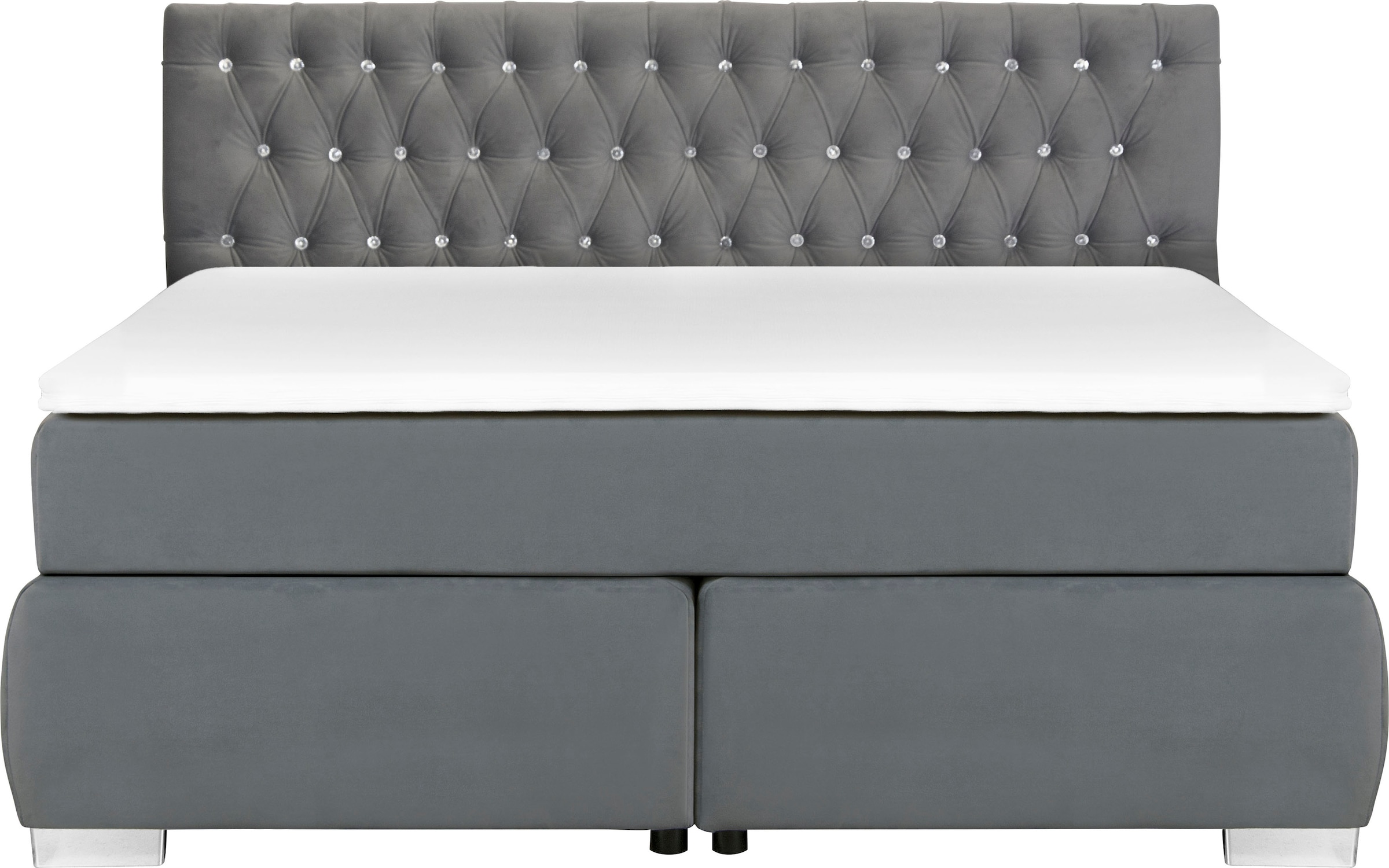 Leonique Boxspringbett »Rumba«, Taschenfederkern-Matratze in Härtegrad 3, in 4 Breiten, incl. Topper