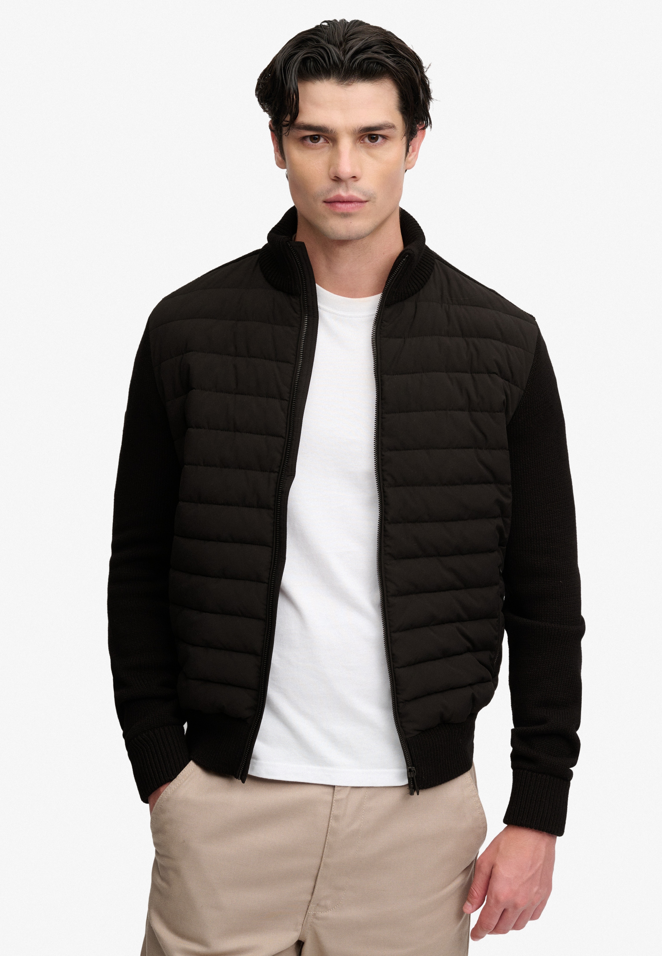 Superdry Blouson »CARDIGAN HYBRID JACKET« Kunstfaser, slim fit