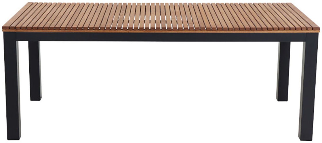 Siena Garden Gartentisch »»Bozen« BxTxH:100x220x76 cm«, Aluminium mit Robinienholz aus 100% FSC Holz