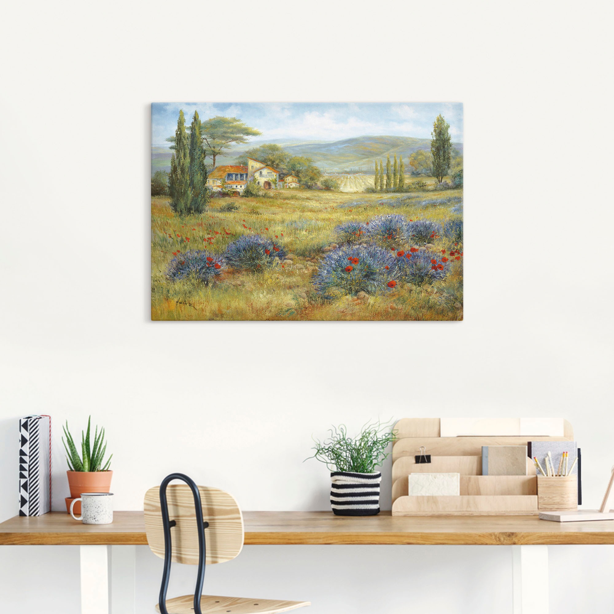 Artland Leinwandbild "Provence Lavendelwiese" Bilder von Europa 1 Stk. tlg. günstig online kaufen