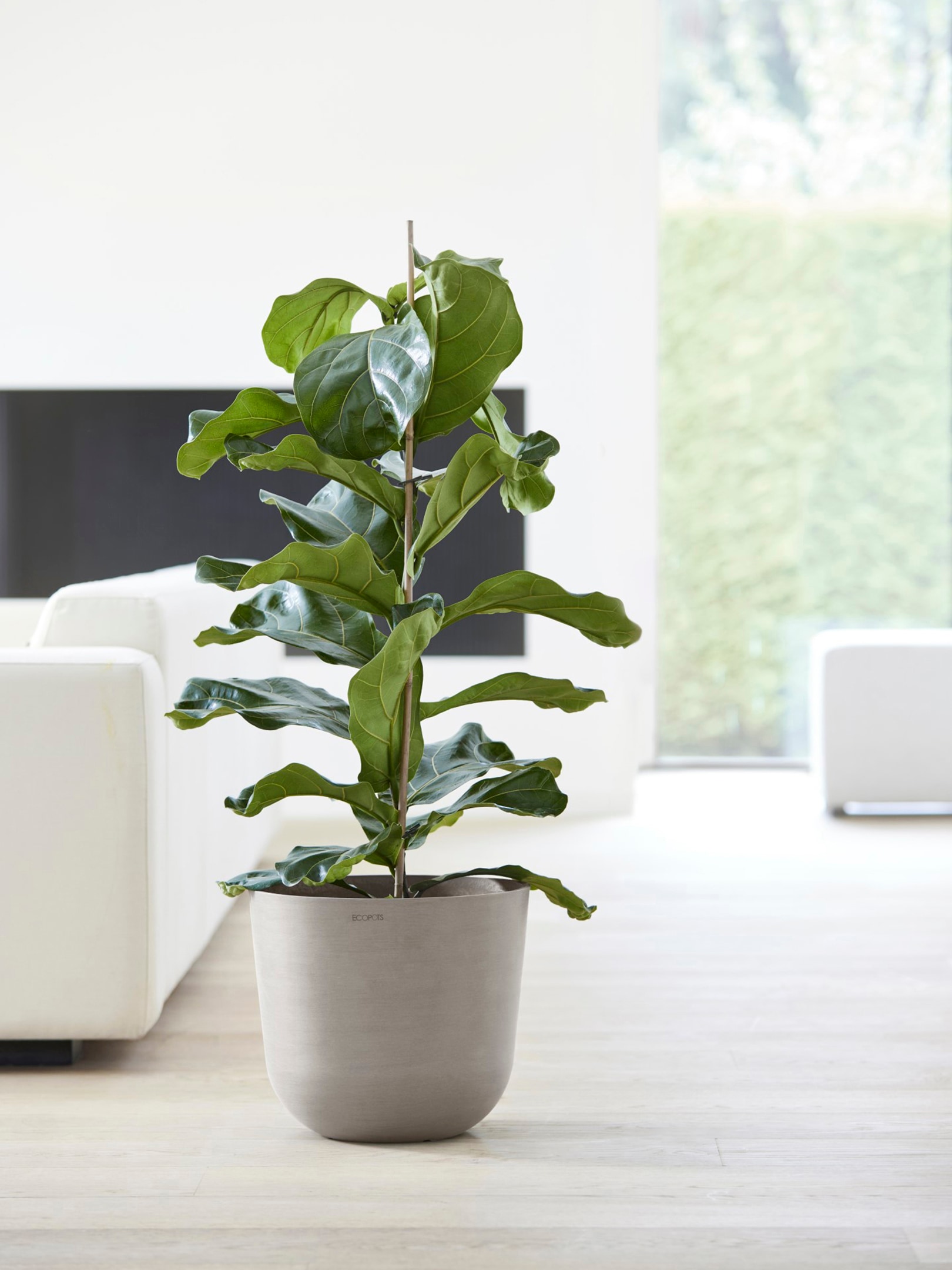 ECOPOTS Blumentopf »Oslo 35 + Wassersystem Taupe«, für innen und außen: frostsicher, bruchsicher und lichtbeständig