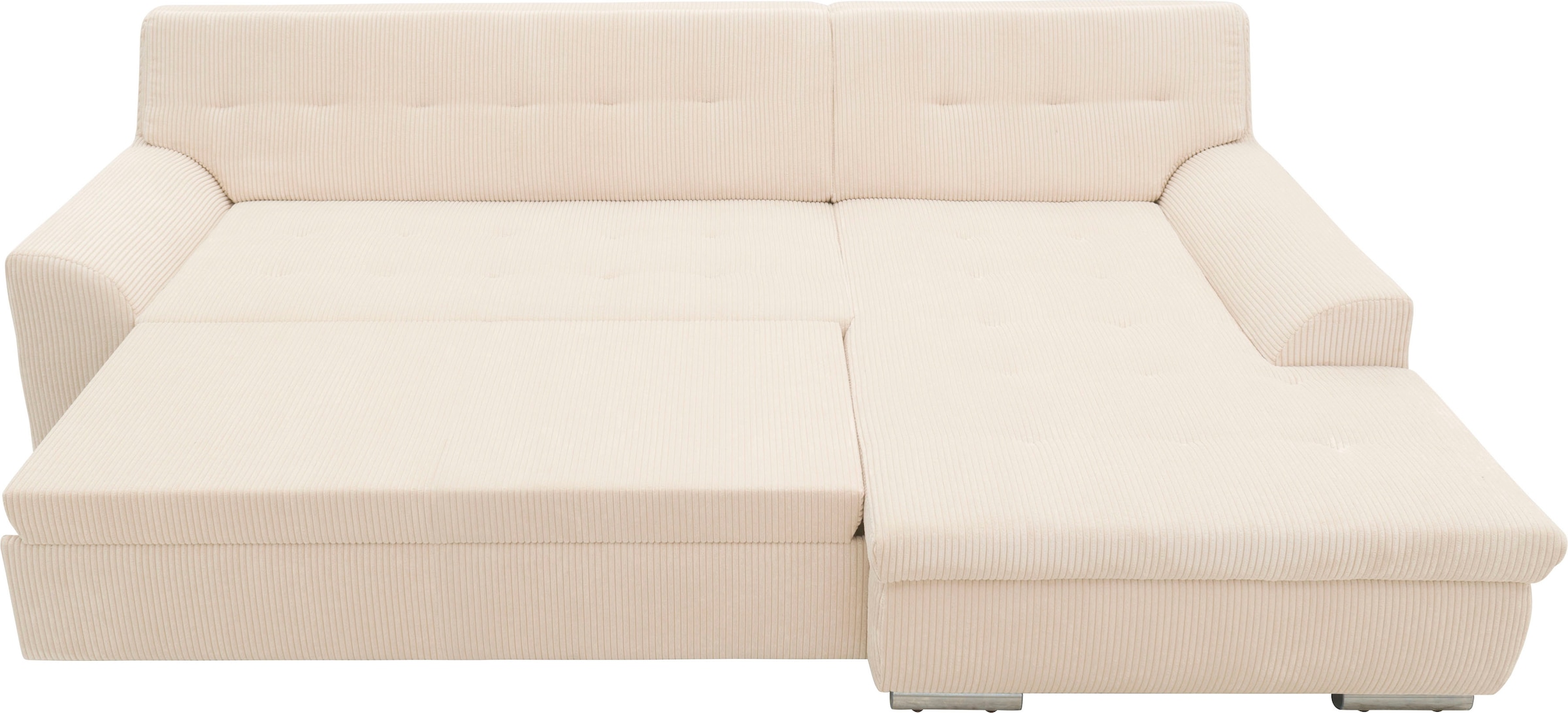 DOMO collection Ecksofa Treviso, wahlweise mit Bettfunktion, incl. Zierkissen