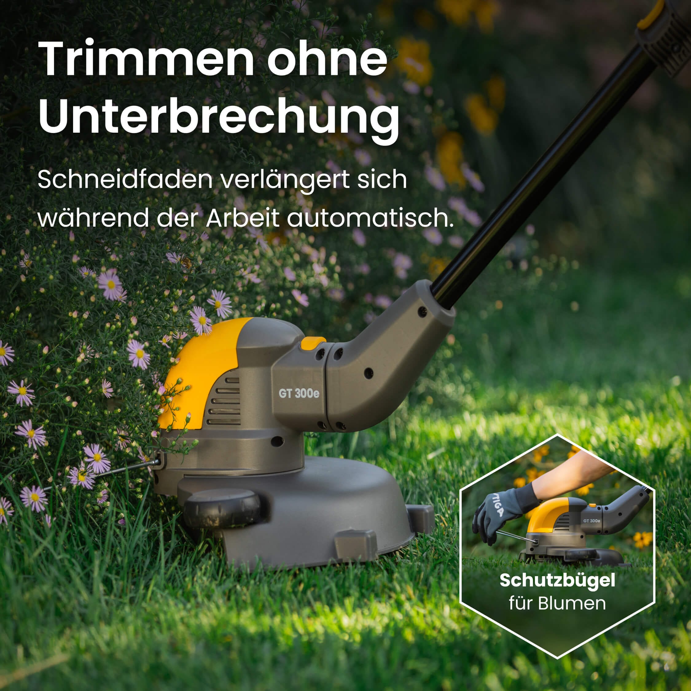 STIGA GARDEN Akku-Rasentrimmer »GT 300e« 2-in-1 Schnittsystem, inkl. 2x 2 Ah Akku und Ladegerät