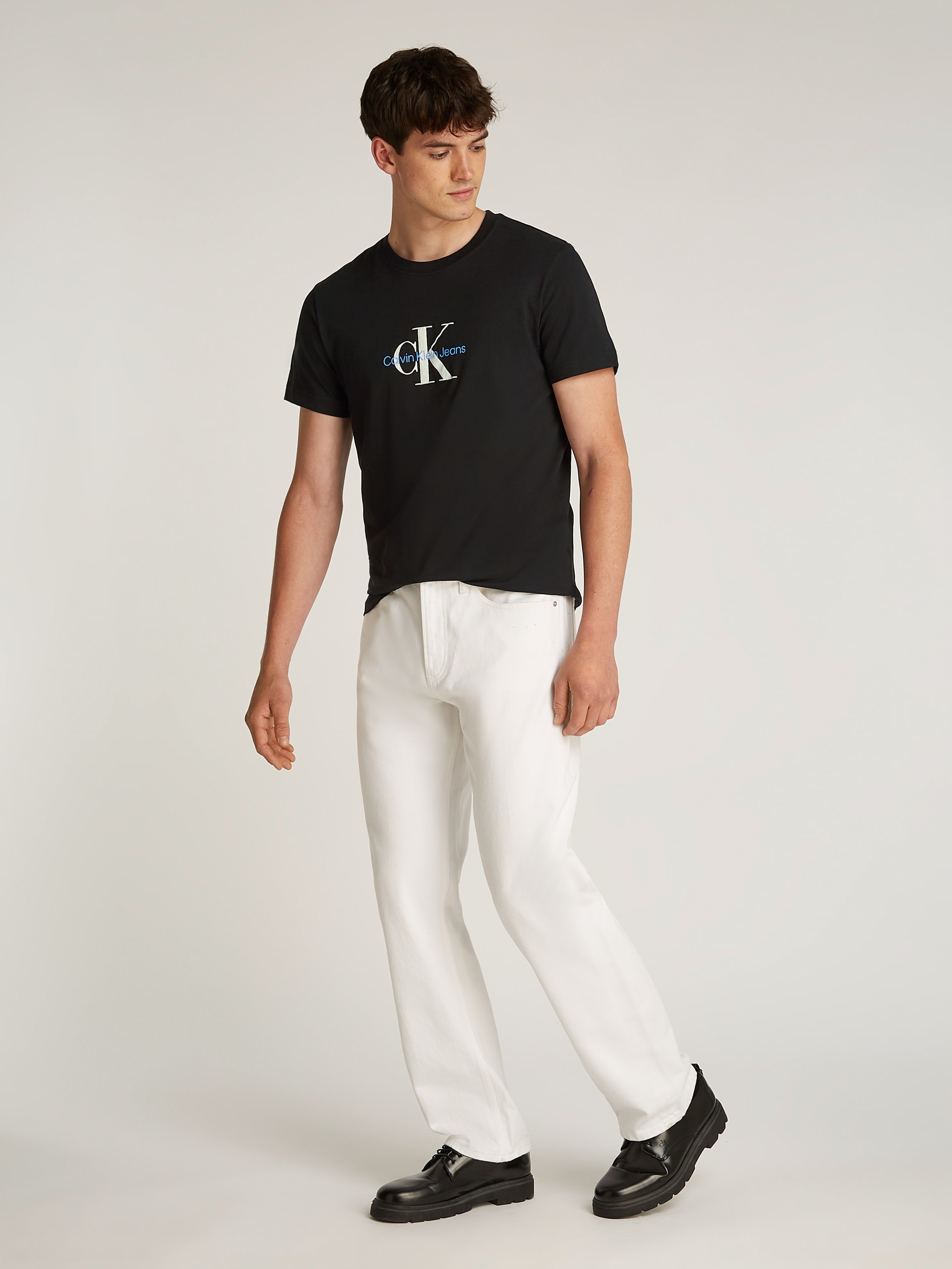 Calvin Klein Jeans T-Shirt »DISTRESSED MONOLOGO TEE«, mit Logodruck