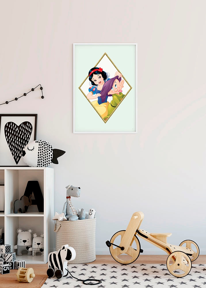Komar Bild »Snow White & Dopey«, Disney, (1 St.), Wandbild zur Dekoration im Kinderzimmer - ohne Rahmen