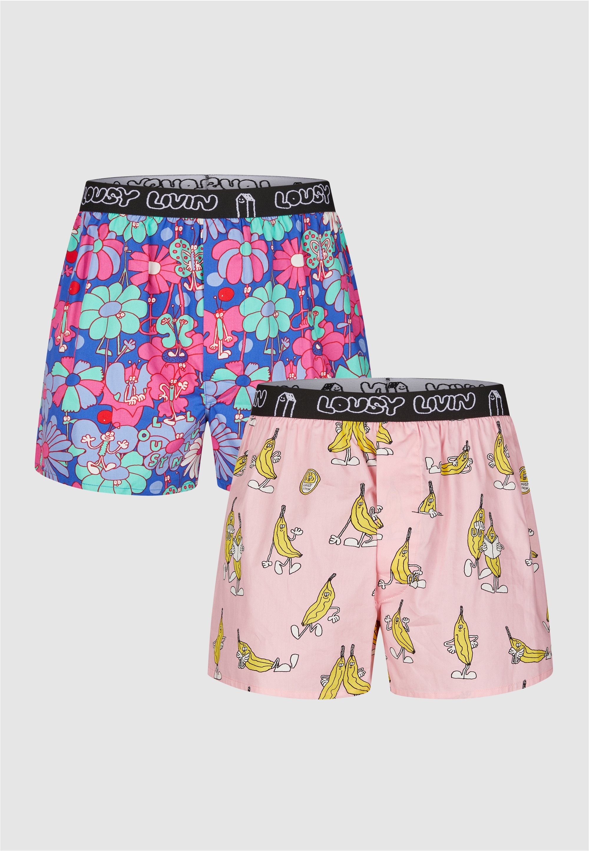 Lousy Livin Boxershorts »Boxer Briefs 2 Pack«, mit lockerem Schnitt