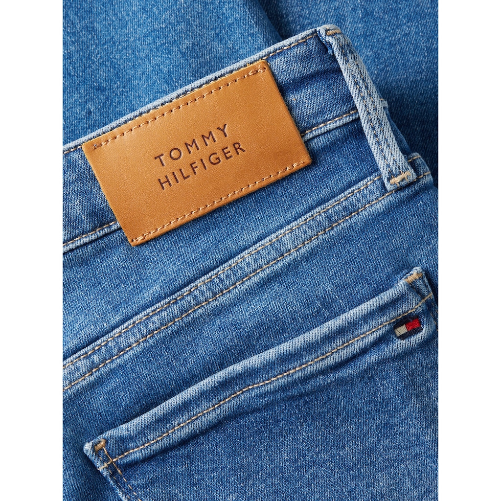 Tommy Hilfiger Röhrenjeans »TH FLEX COMO SKINNY RW«, mit Leder-Badge