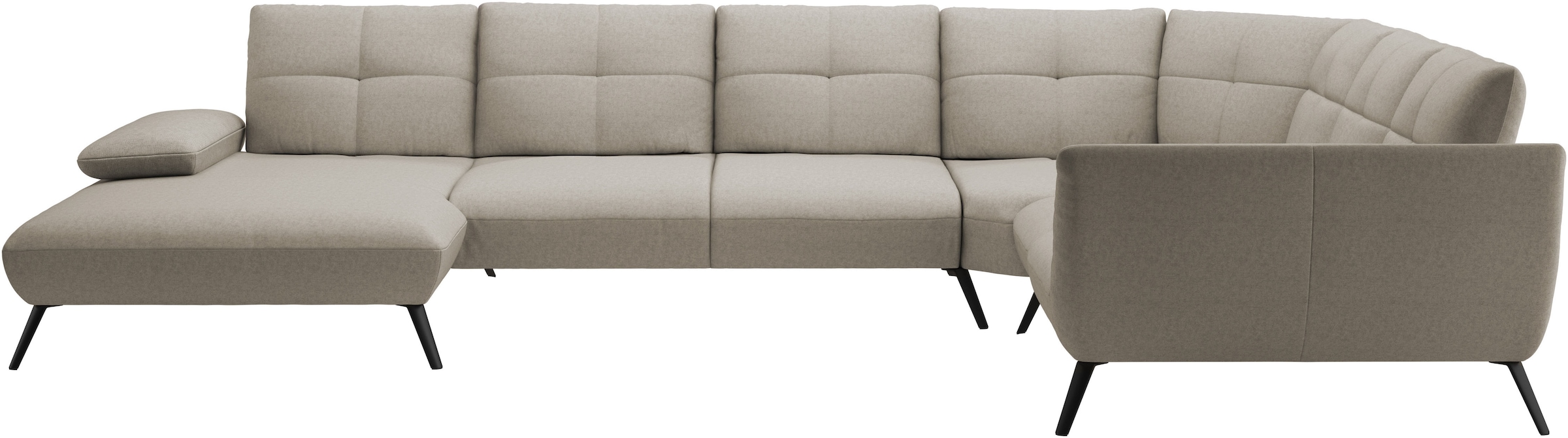 Places of Style Wohnlandschaft »Mikado U-Form«, inkl. Sitztiefenverstellung und Armteilverstellung