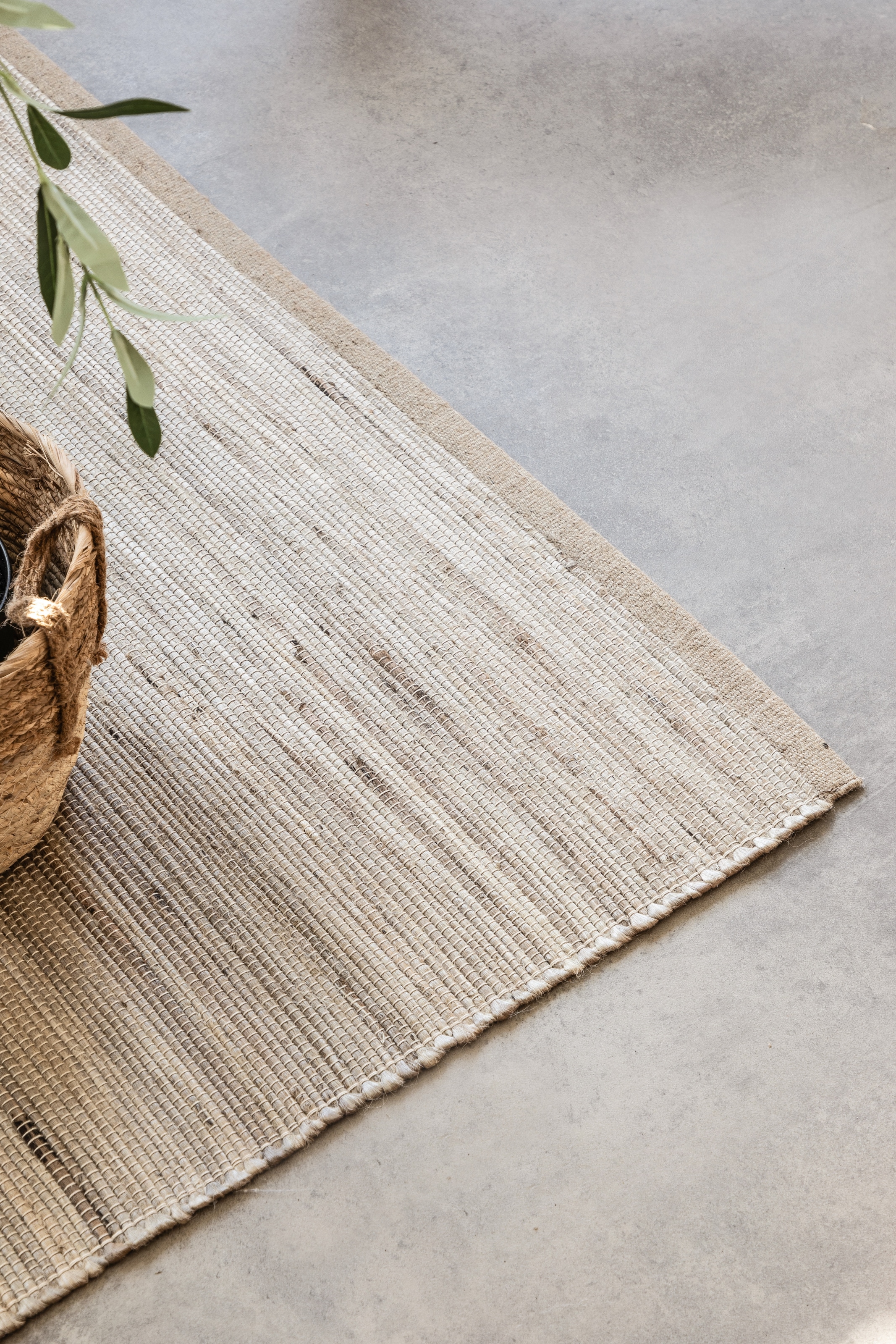 HANSE Home Teppich »Dhaka Juteteppich«, rechteckig, 5 mm Höhe, Läufer, handgewebt, Jute, Wolle, Natur, Wohnzimmer, Flur, Klassisch