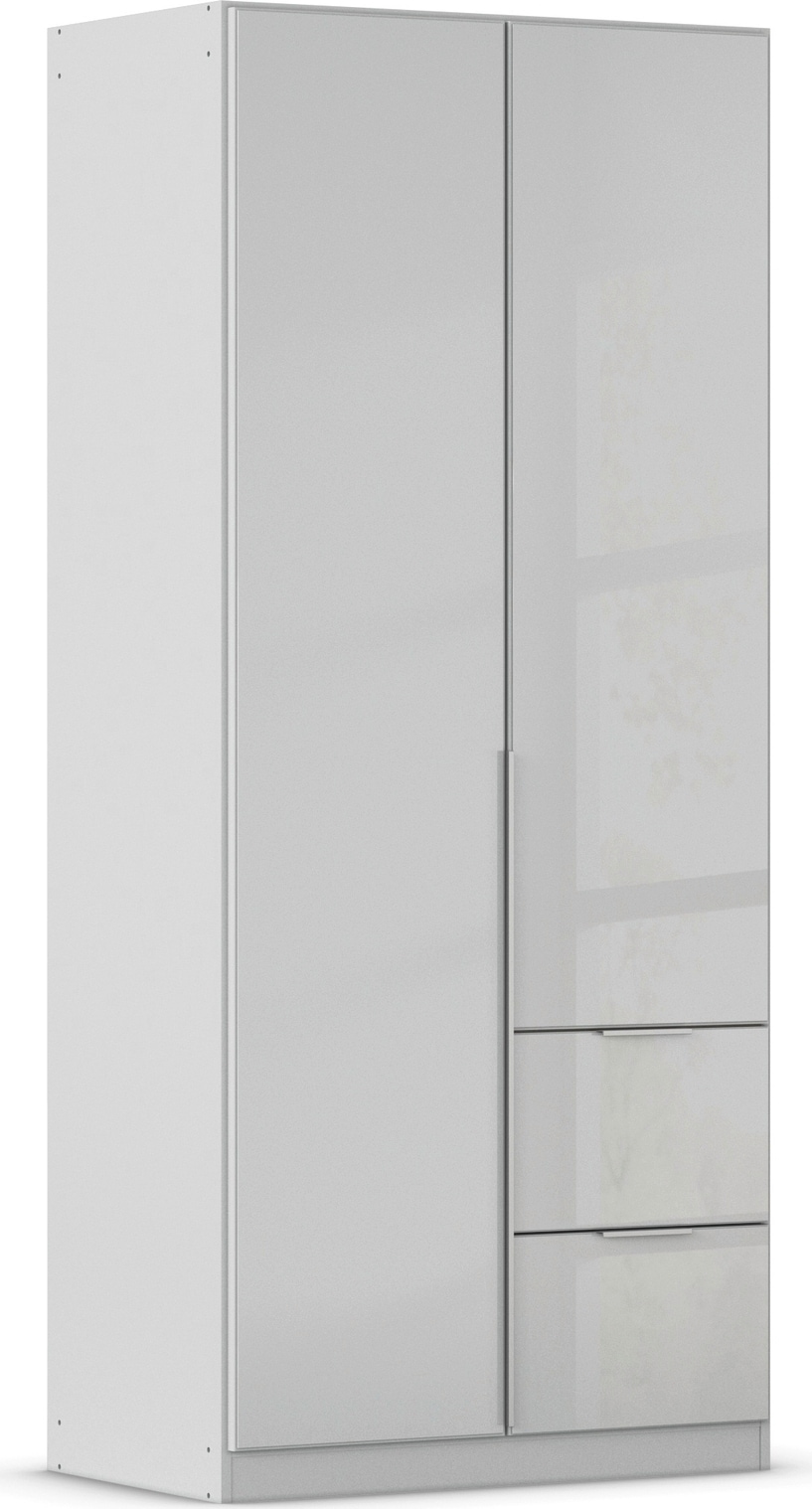 OTTO home Drehtürenschrank "Kleiderschrank Kleiderschränke Schrank Garderobe AGORDO mit Glasfront" in zwei Griff-Farben, Breiten 91-360 cm, mit Außenschubkästen, in 7 Breiten und 2 Höhen MADE IN GERMANY