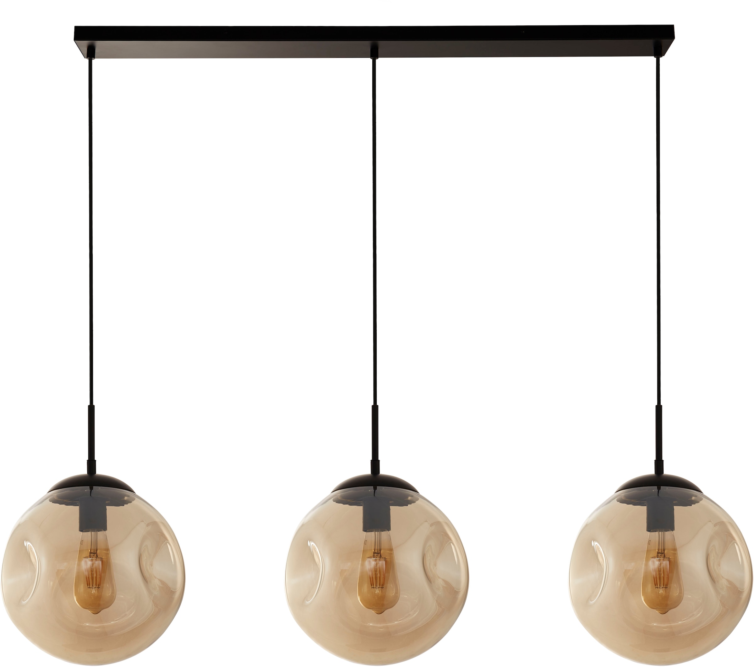 Searchlight Hängeleuchte »Hängeleuchte Punch, 3-flammig« E27 1 Stk. Mundgeblasenes Glas