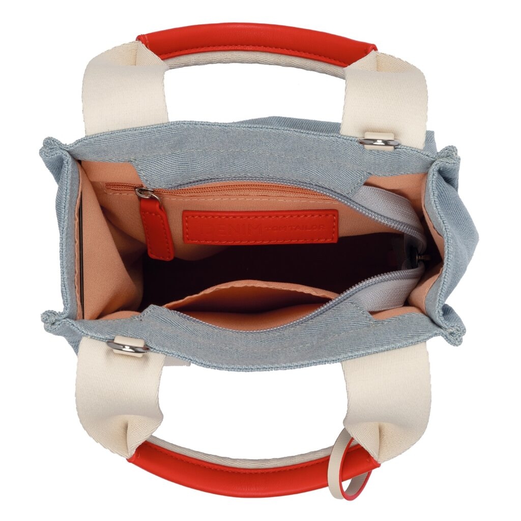 TOM TAILOR Denim Shopper »Azura« Damen Umhängetasche, mit süßem Softeis-Hörnchen Anhänger