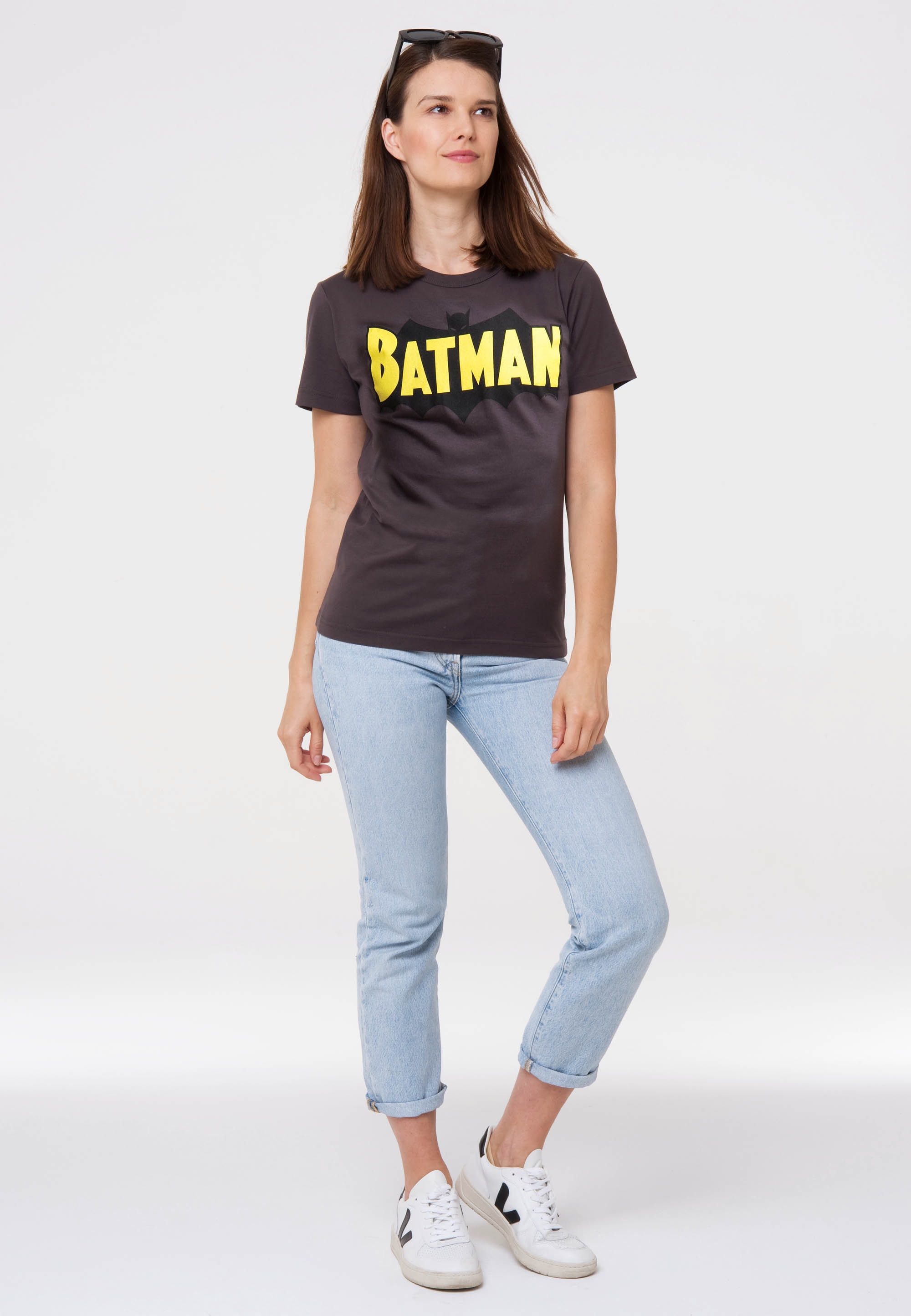 beste Qualität LOGOSHIRT T-Shirt »Batman mit | Superhelden-Print bestellen Wings«, trendigem BAUR für