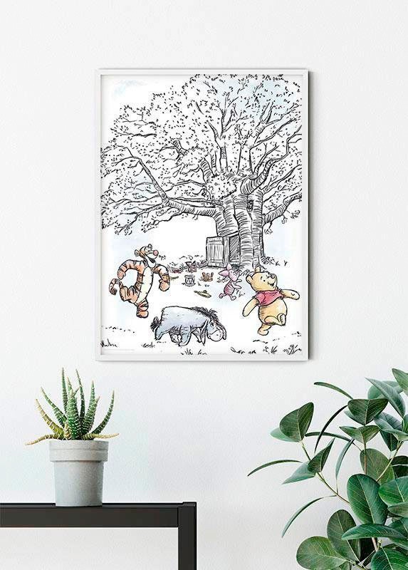 Komar Bild "Winnie the Pooh Playground" Disney 1 Stk. tlg. Wandbild zur Dekoration im Kinderzimmer - ohne Rahmen