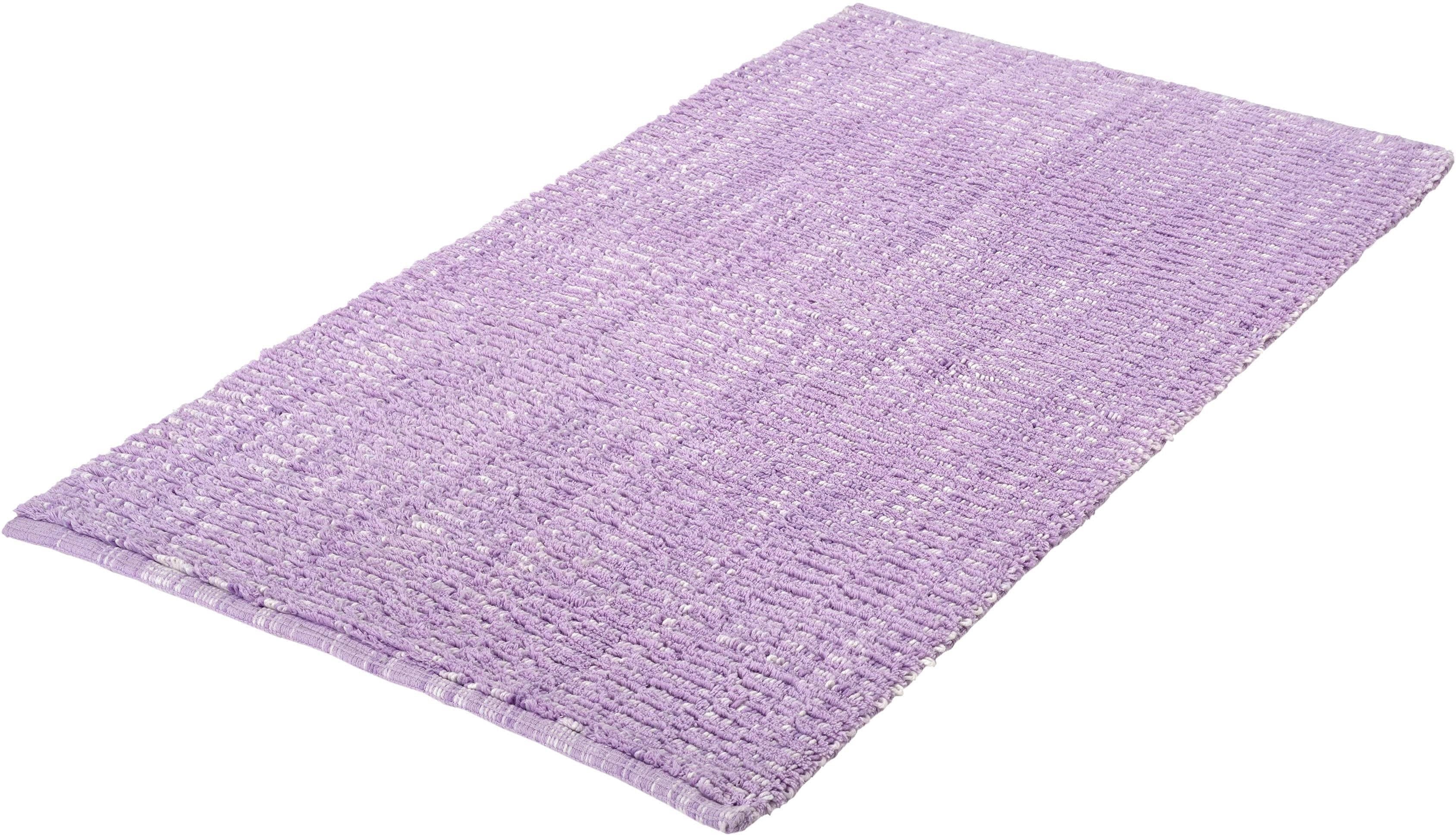 Kleine Wolke Badematte "Sway, Badvorleger, Badezimmer Teppich" Höhe 10 mm rutschhemmend beschichtet fußbodenheizungsgeeignet Badteppich, Uni Farben mit Melange Effekt