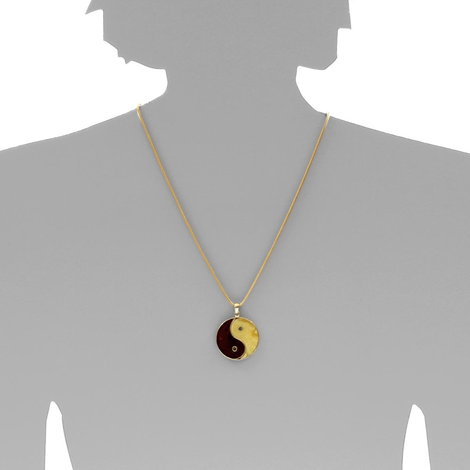 OSTSEE-SCHMUCK Kettenanhänger »Ostsee-Schmuck Anhänger Yin & Yang Anhänger Yin & Yang«, (1 tlg.)