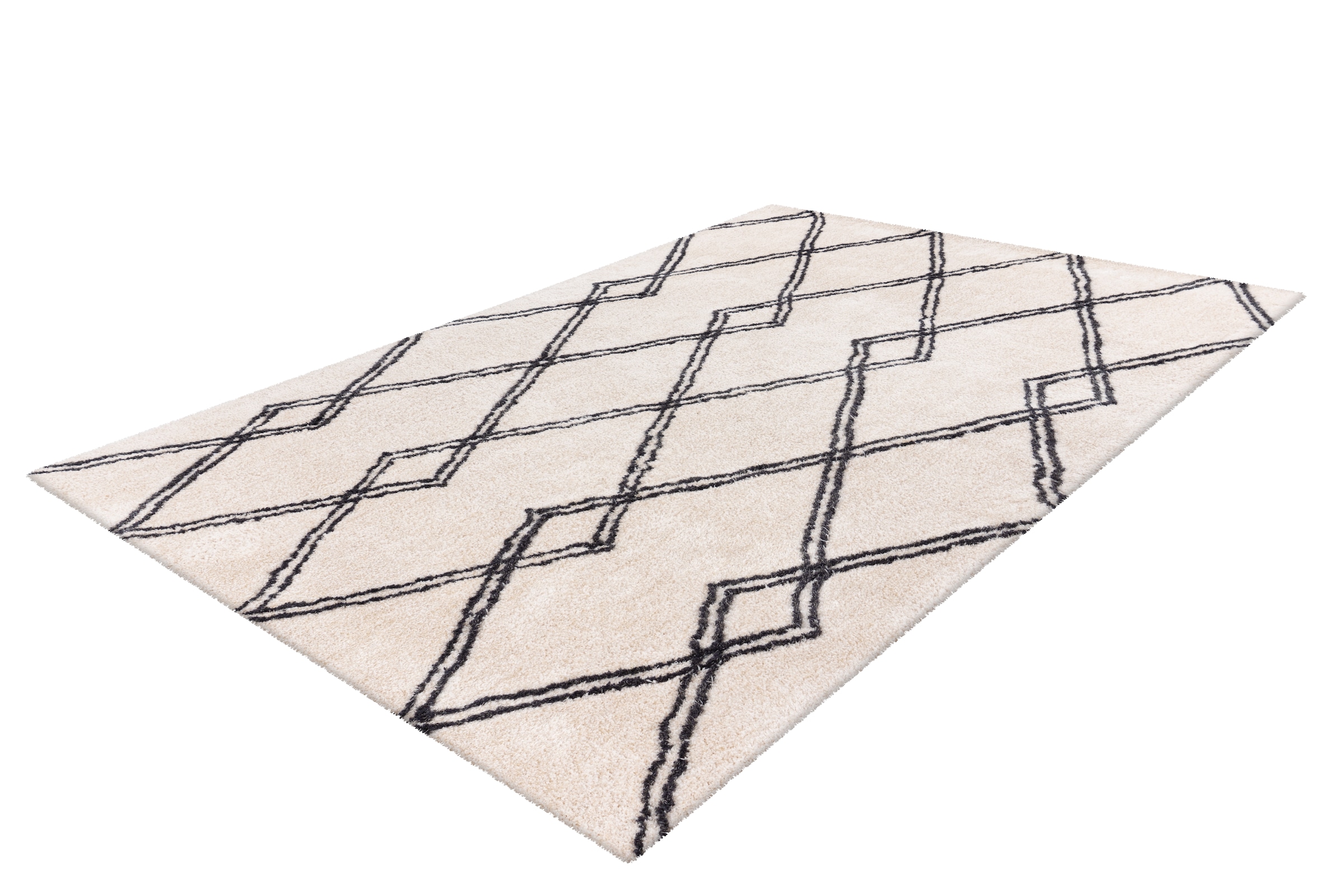 me gusta Teppich »Orlando 125«, rechteckig, Weicher Hochflorteppich, dezent gestaltet,Fußbodenheizung geeignet