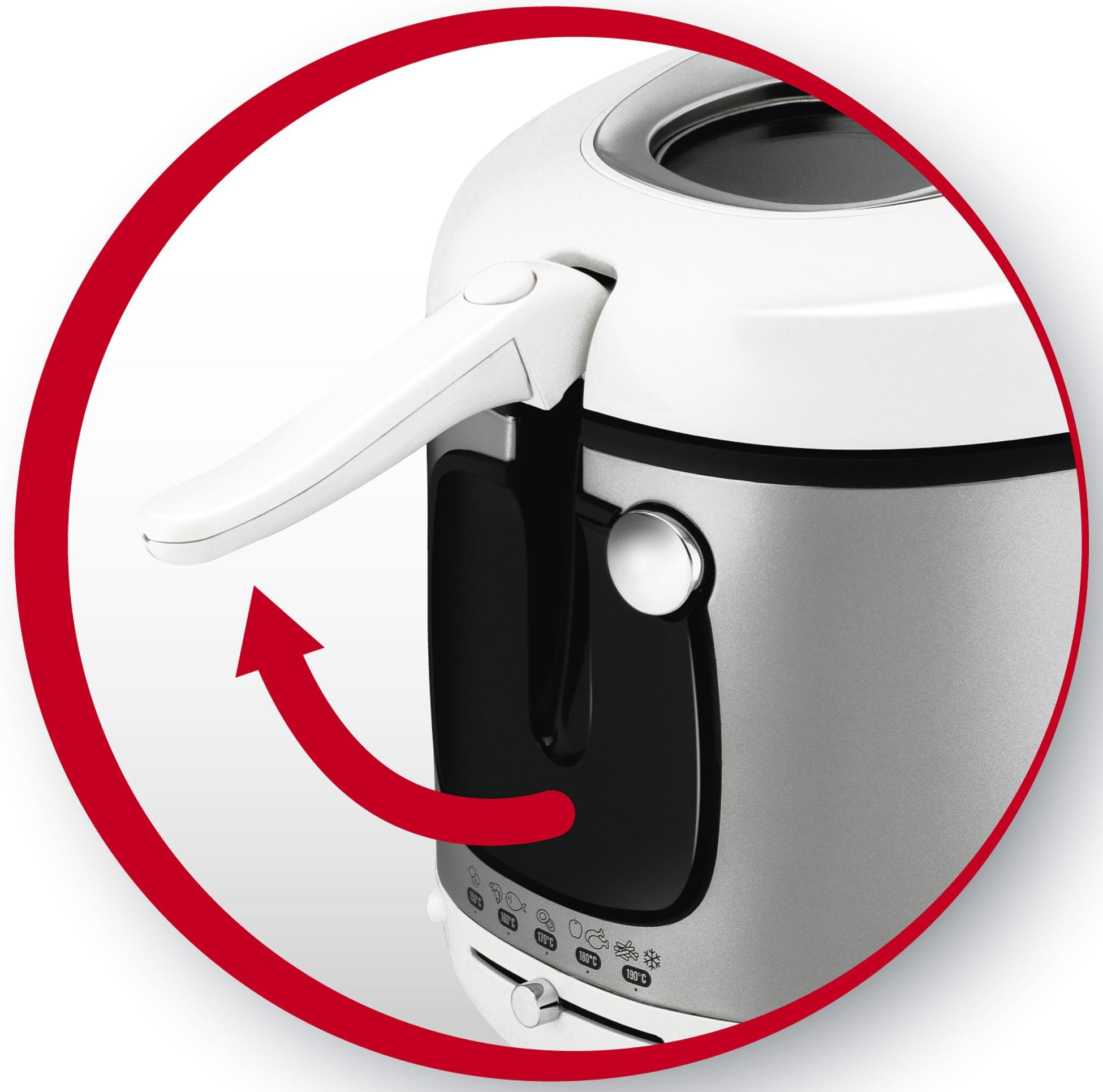 Moulinex Fritteuse »Mega«, 2100 W, Kapazität 2 kg, für 8 Personen, Anti-Geruchs-Filter, AM4800