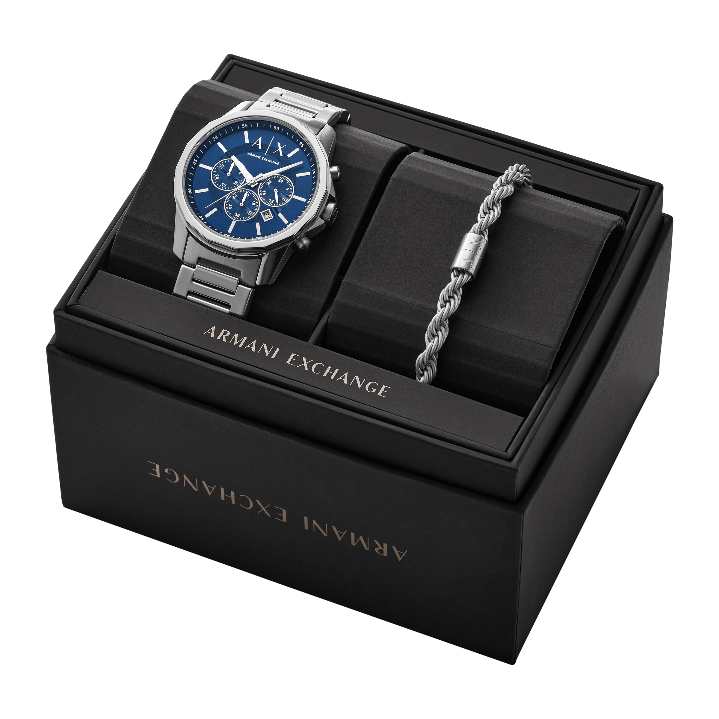 ARMANI EXCHANGE Chronograph Quarzuhr, Armbanduhr, Herrenuhr, Edelstahlarmband