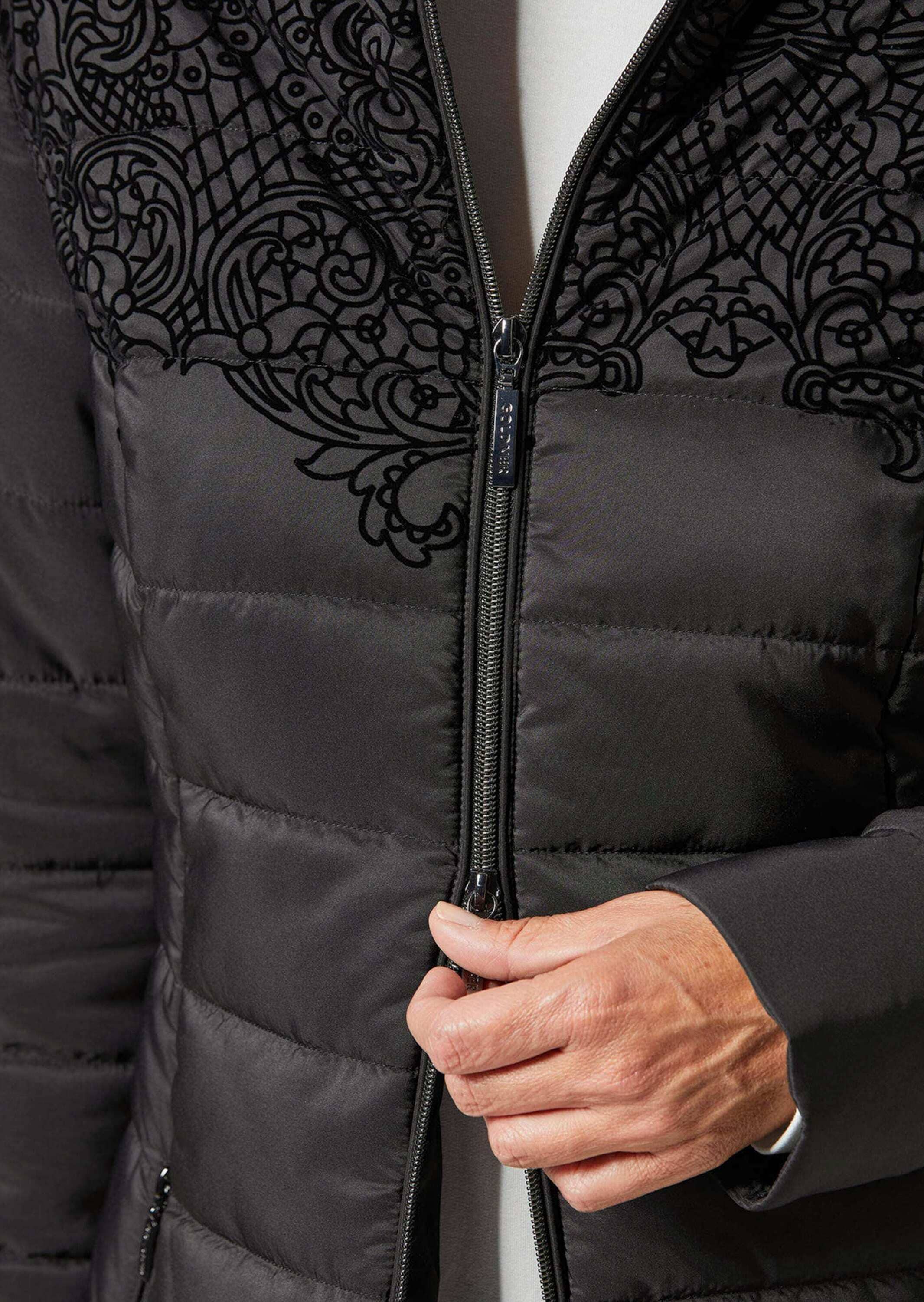 GOLDNER Steppjacke »Steppjacke Steppjacke mit hübschem Flock-Druck«
