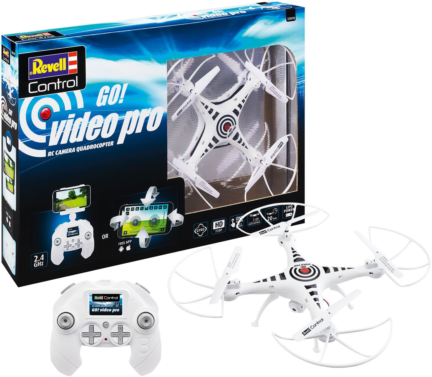 RC-Quadrocopter »Revell® control, RC Kamera Quadcopter Go! Video Pro«