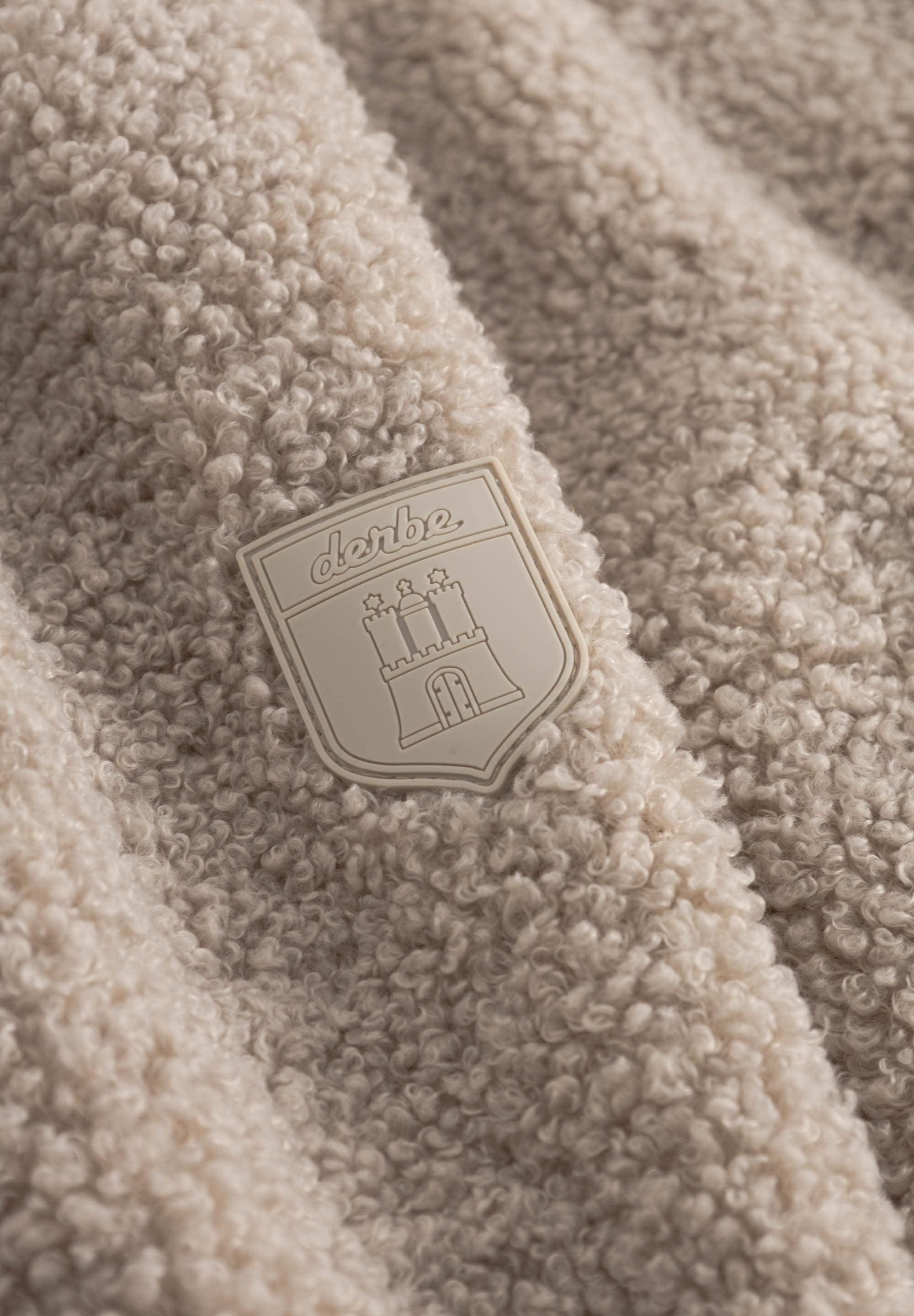 Derbe Fleecejacke »Kuschelby Long« ohne Kapuze Fleecejacke, lang, glitzernd, warm