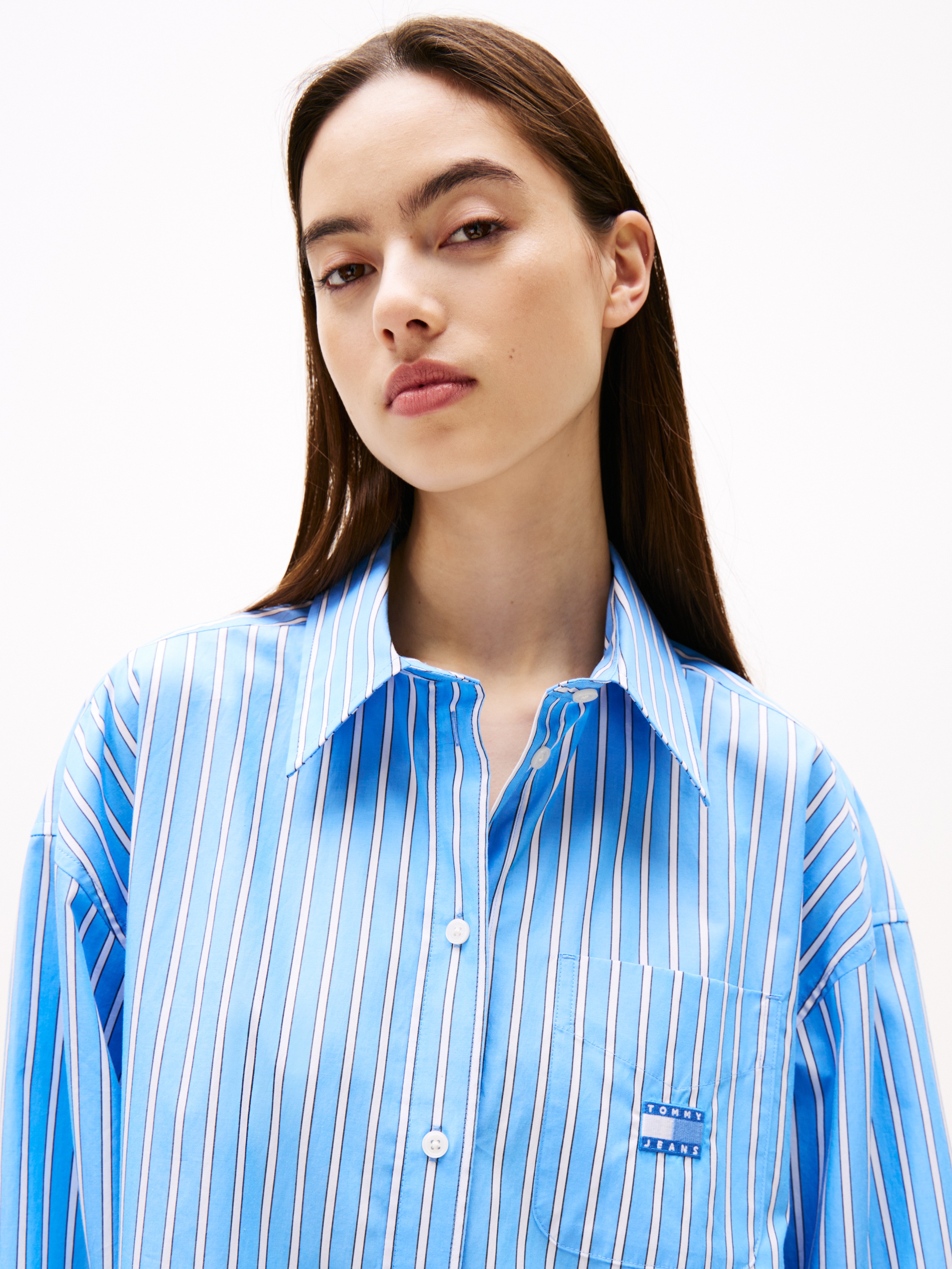 Tommy Jeans Hemdblusenkleid "TJW OVS MINI SHIRT DRESS EXT" Brusttasche günstig online kaufen