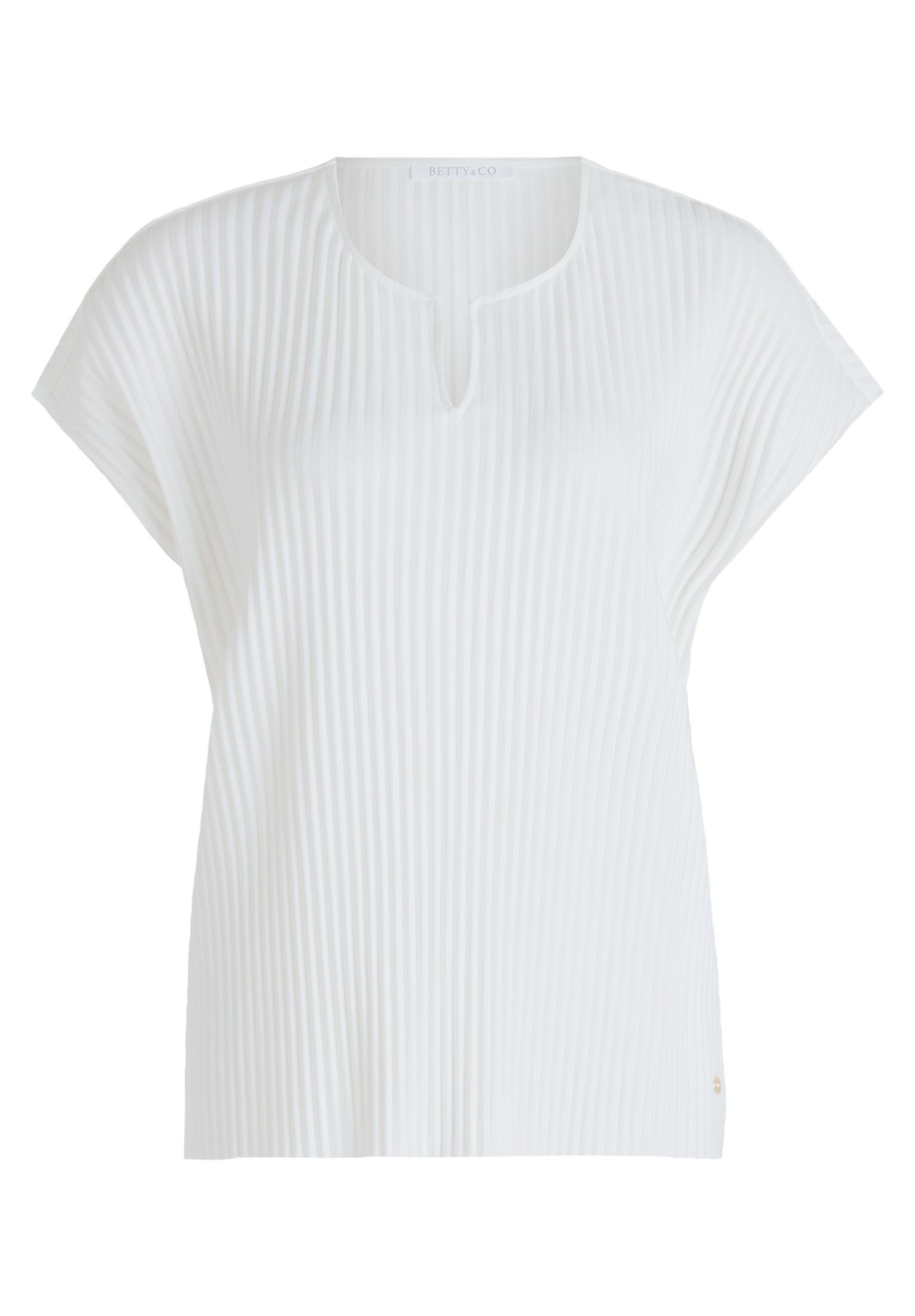 Betty&Co Kurzarmshirt "Betty & Co Kurzarm-Shirt mit Plissee", (1 tlg.), Pli günstig online kaufen