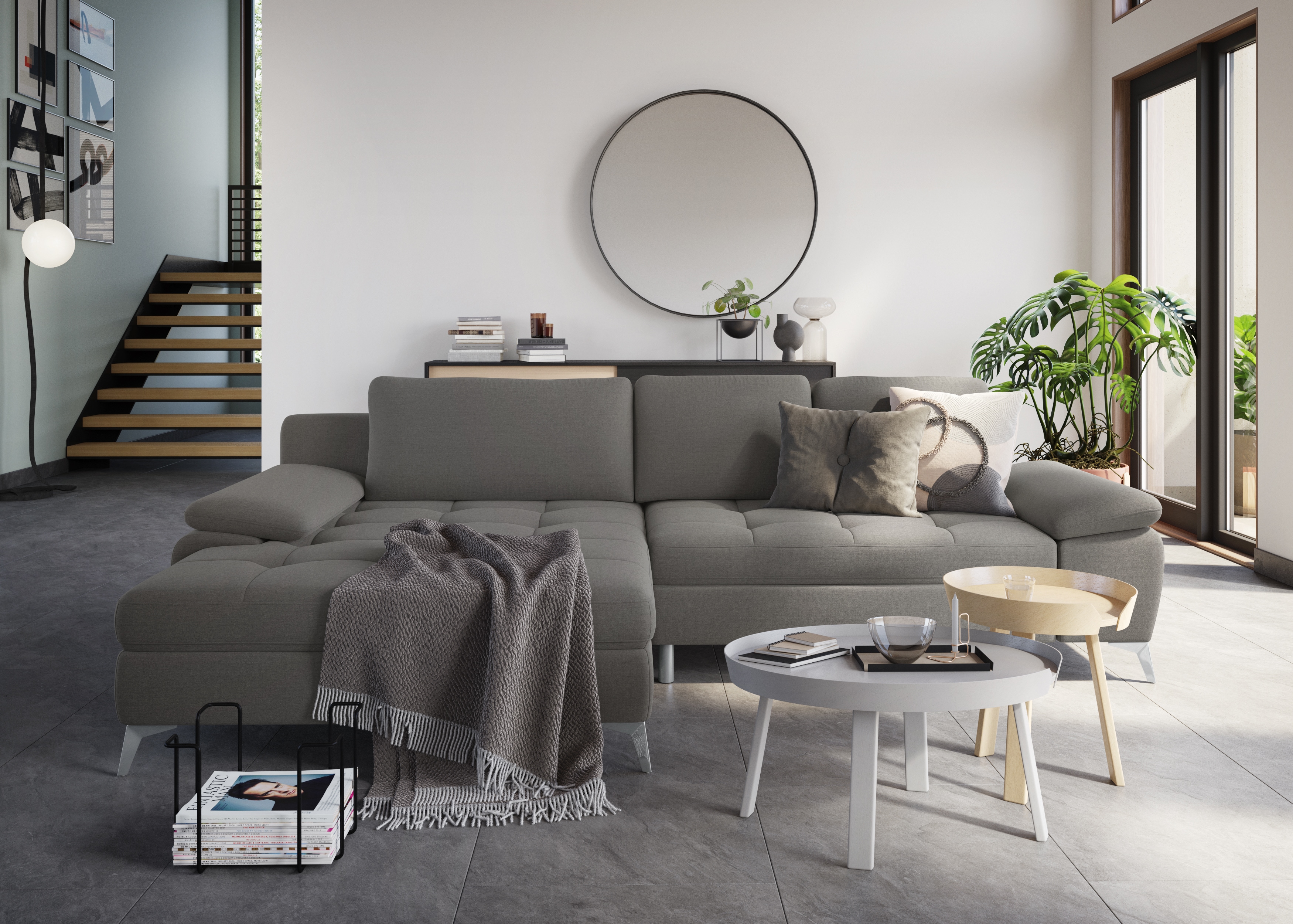 sit&more Ecksofa "Latigo L-Form" mit Mega-Recamiere, wahlweise mit Schlaffunktion und Bettkasten