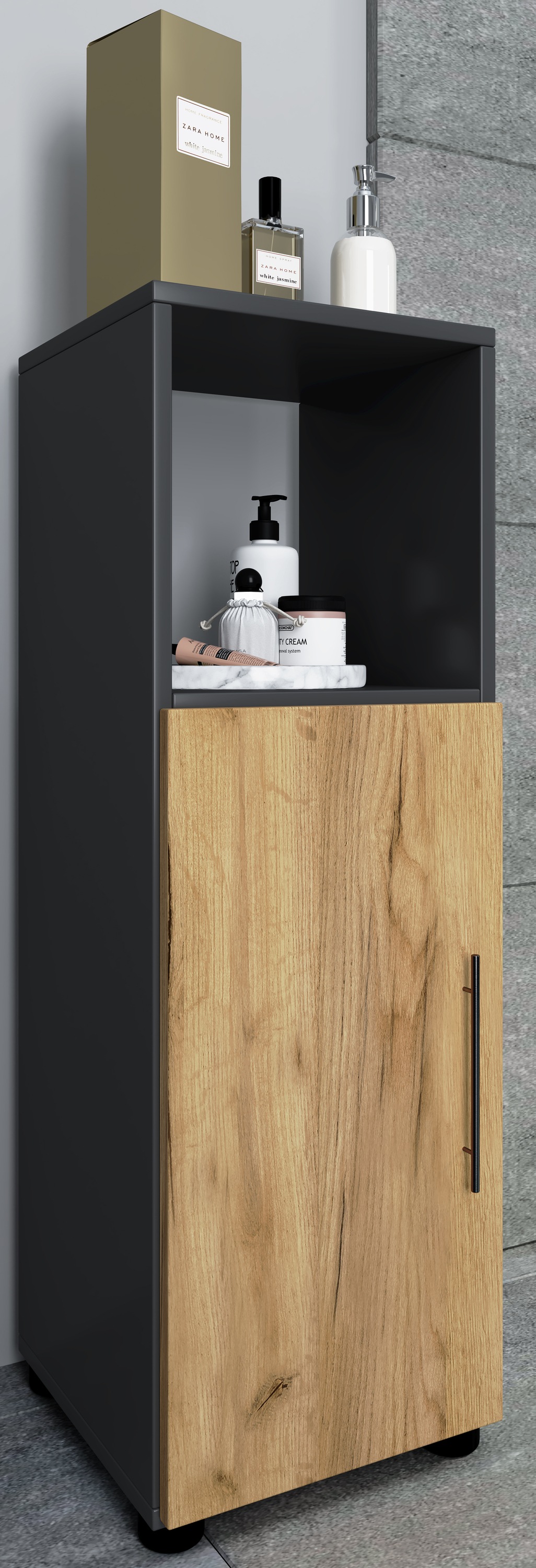 VCM Midischrank »Holz Badmöbel Midischrank Badschrank Bad Flandu«