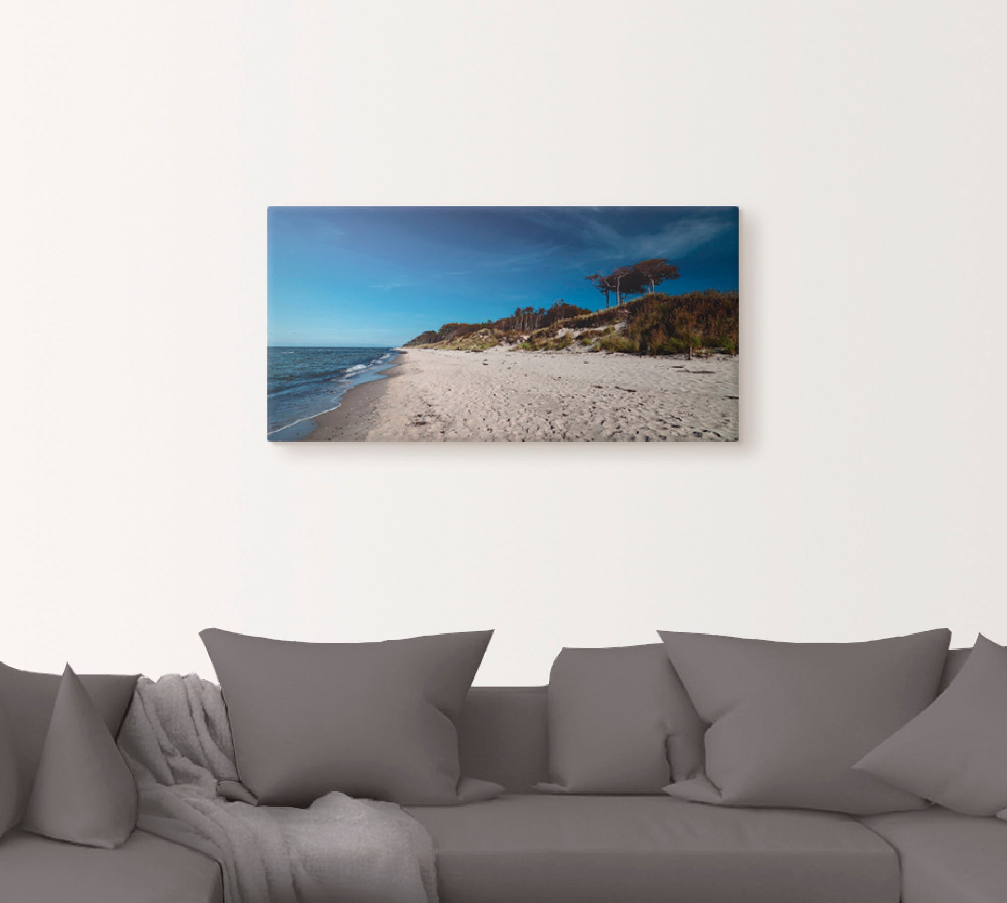 Artland Wandbild "Am Weststrand- Ostsee - Darss", Strand, (1 St.), als Lein günstig online kaufen