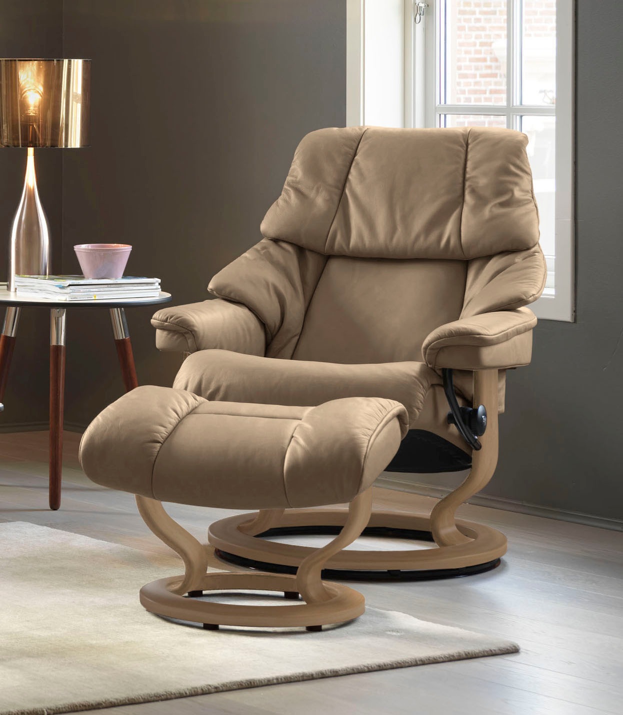 Stressless Relaxsessel "Reno", (Set, Relaxsessel mit Hocker), mit Hocker, m günstig online kaufen