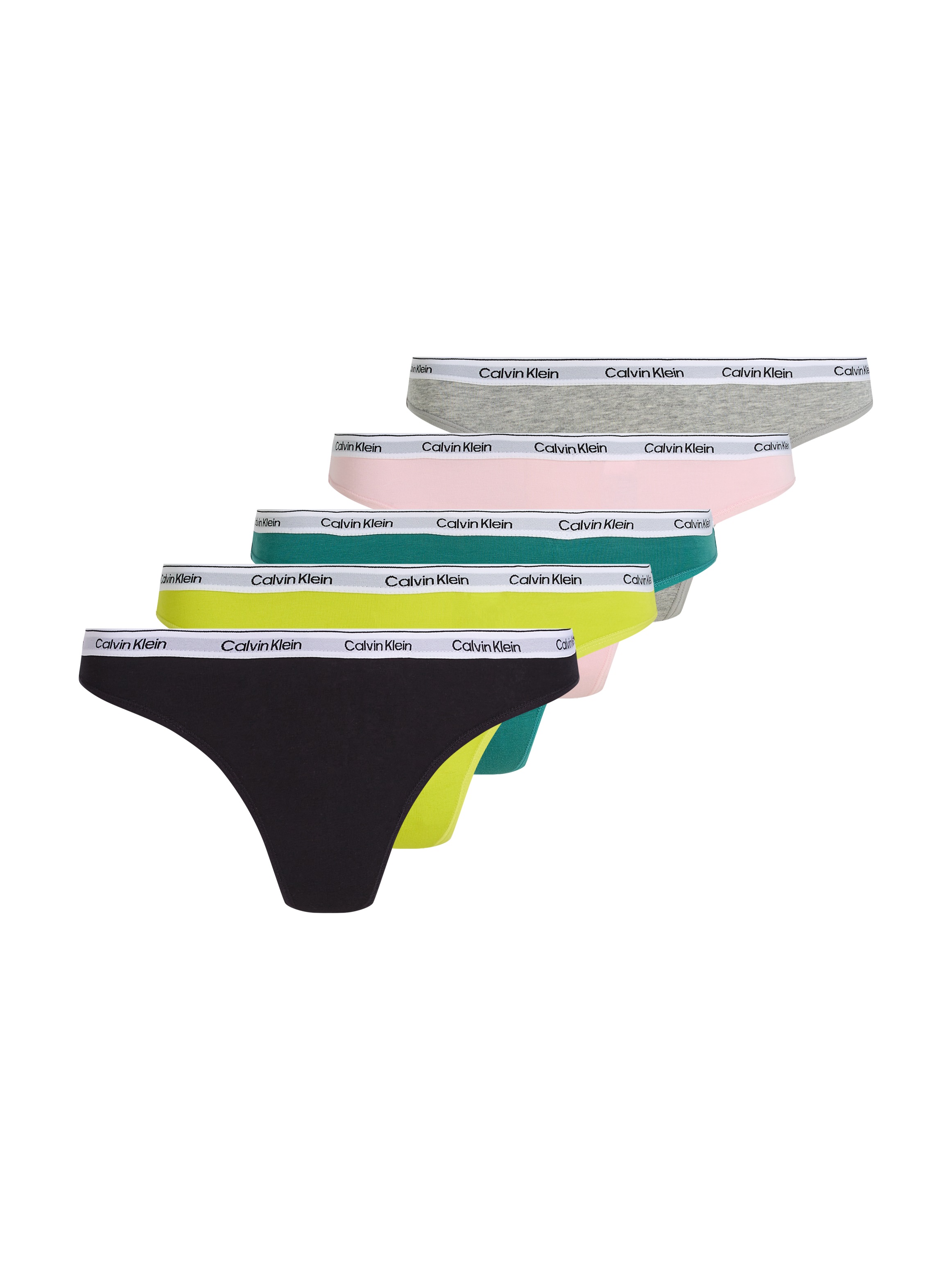 Calvin Klein Underwear "5 PACK THONG (LOW-RISE)" Packung, 5er-Pack, 5 Stk. mit Logobund