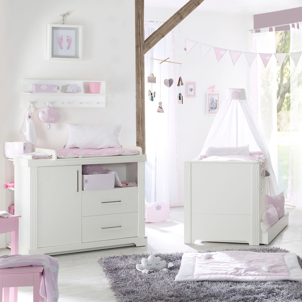 roba® Babyzimmer-Komplettset »Maxi«, (Set, 3 St., Kinderbett, Schrank, Wickelkommode)