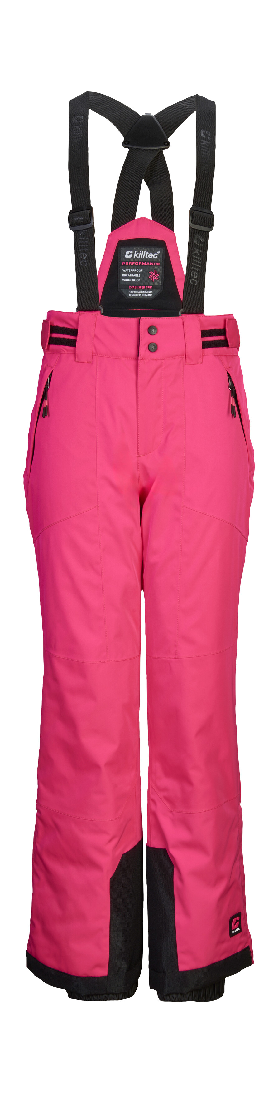 Killtec Skihose "KSW 198 GRLS SKI PNTS" Wasserdichte Skihose mit abnehmbaren Trägern und verstellbarer Taille