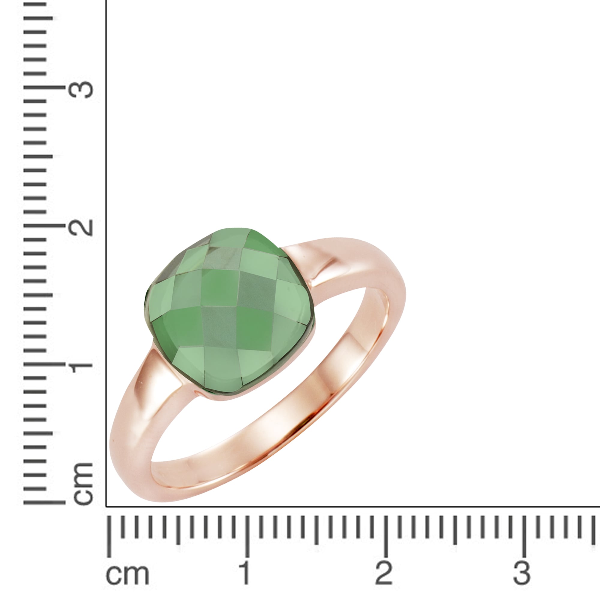 Jamelli Fingerring »925 Silber Quarz grün (beh.)«