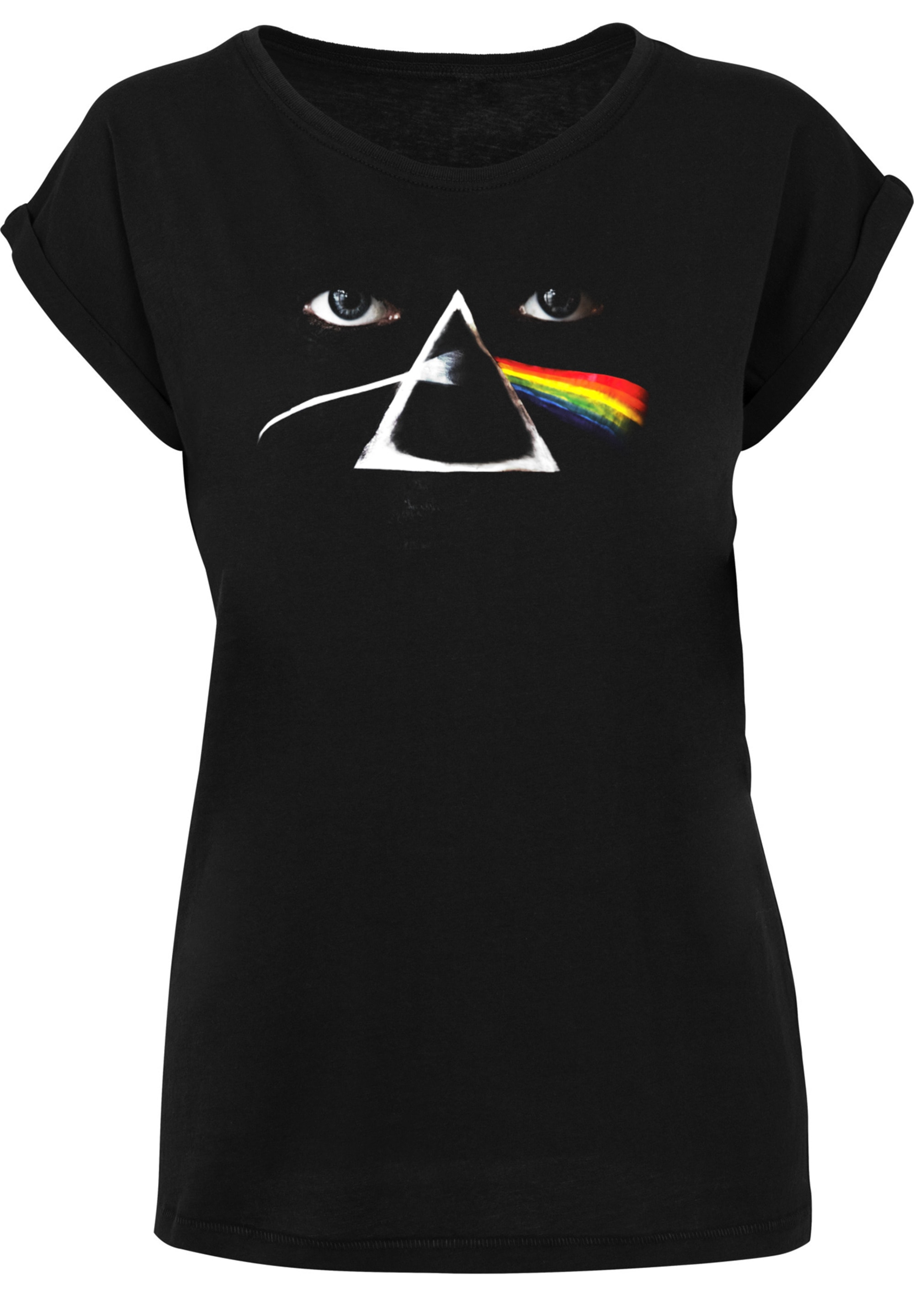 F4NT4STIC T-Shirt »Pink Floyd Face Prism Shirt Rock Musik«, Damen,Premium Merch,Regular-Fit,Kurze Ärmel,Bandshirt