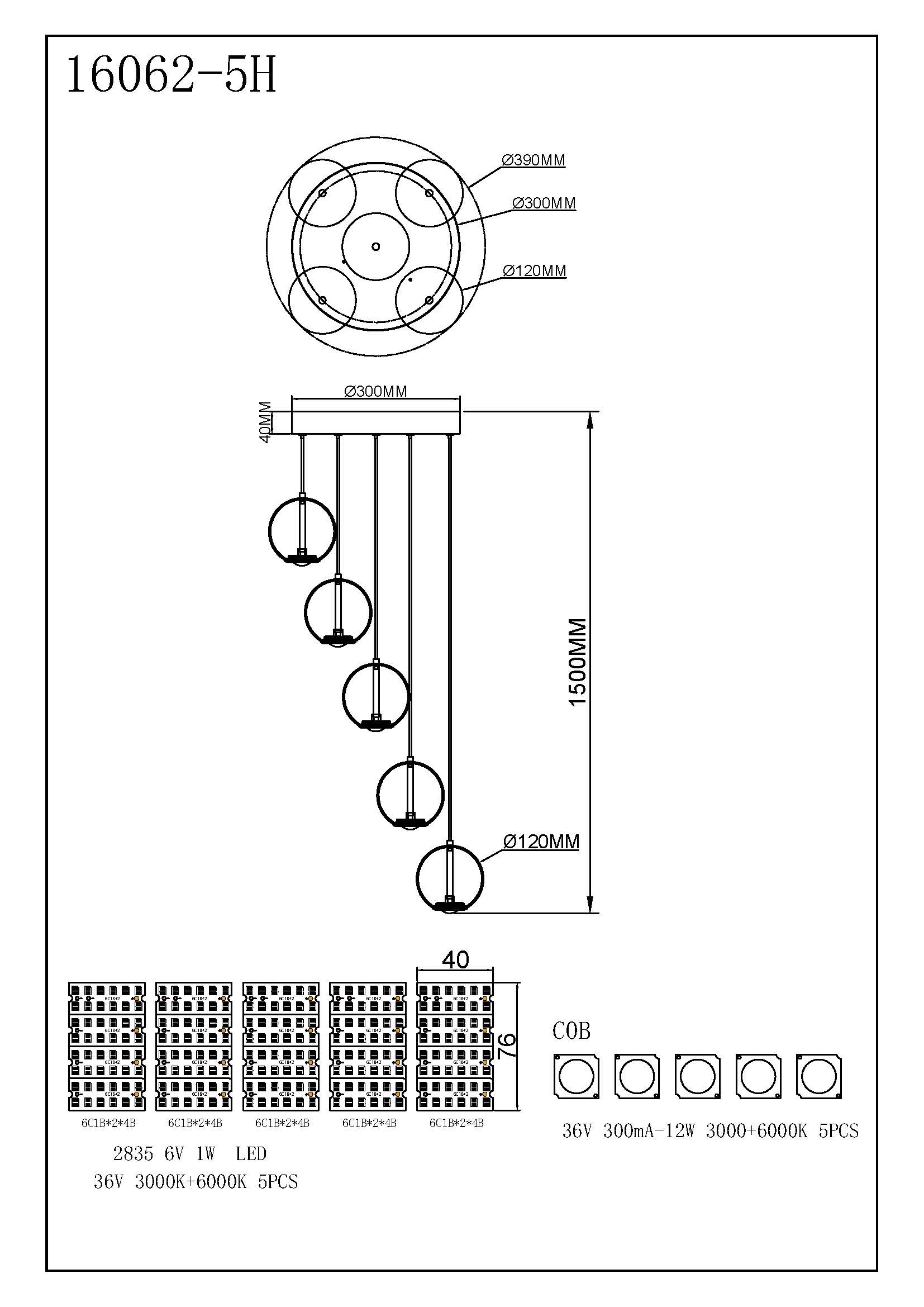 GLOBO LIGHTING Hängeleuchte »SIMMONS« LED-Modul 1 Stk. Hängeleuchte grau matt mit Glaskugeln und Acryl, Memoryfunktion