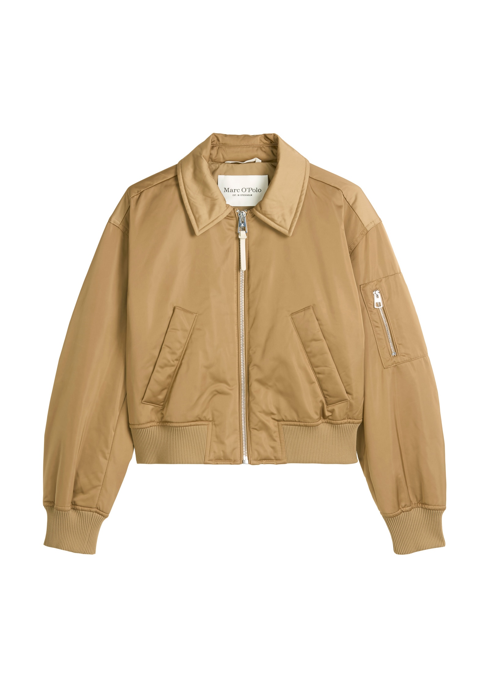 Marc O'Polo Outdoorjacke »aus recyceltem Polyester-Twill«, ohne Kapuze