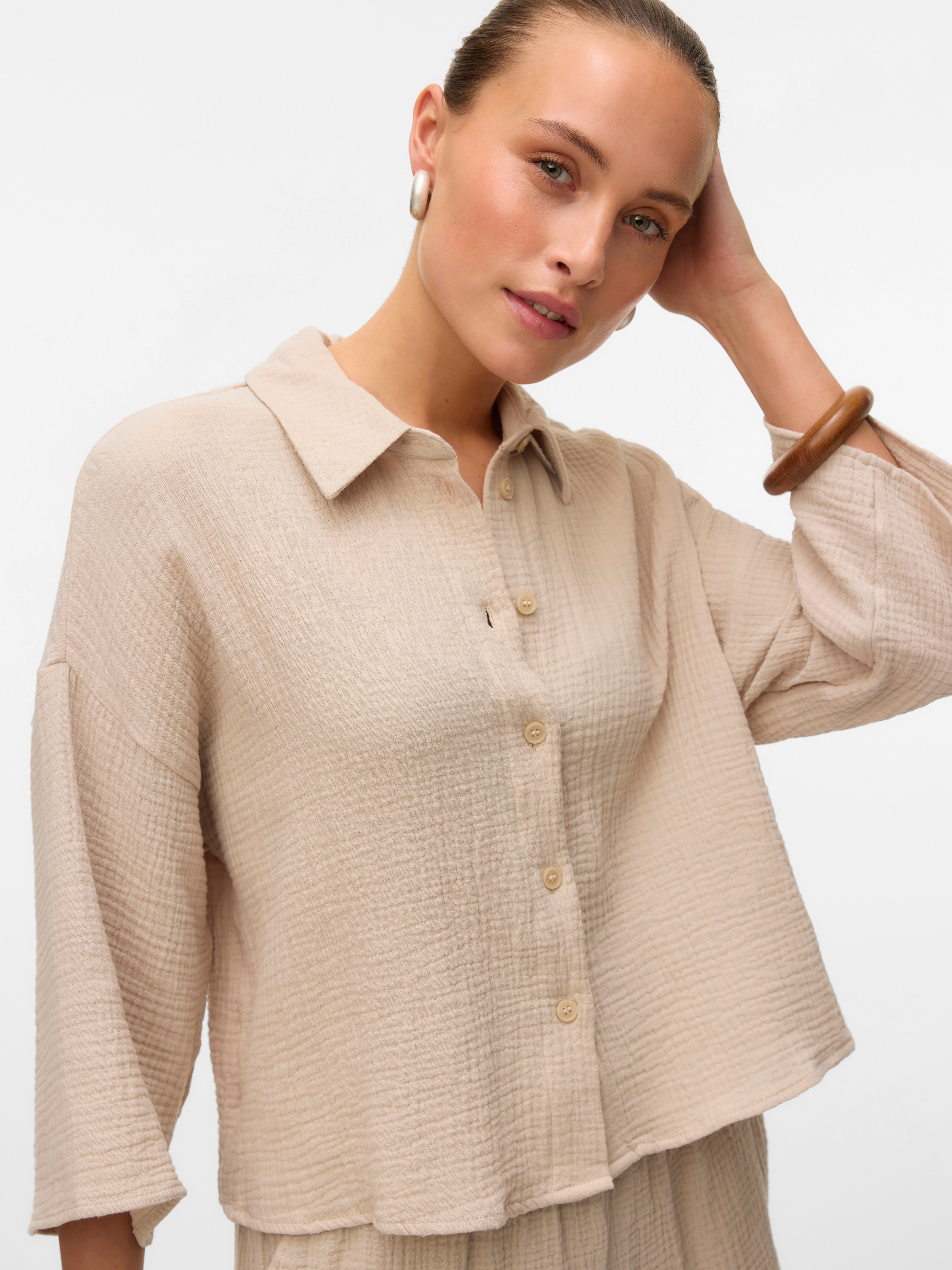 Vero Moda Hemdbluse "VMNATALI CROP SHIRT WVN NOOS" günstig online kaufen