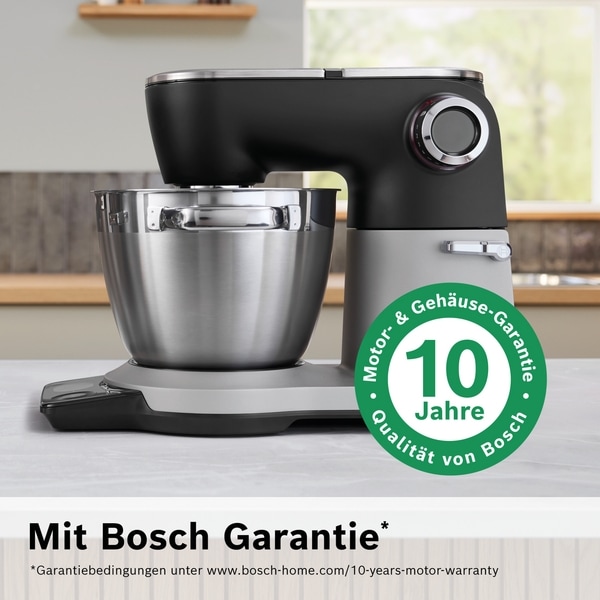 BOSCH Küchenmaschine »Serie 8, 9 Automatikprogramme, integrierte Waage, Timer, 6l Schüssel« Edelstahlschüssel, 3 Rührwerkzeuge spülmaschinenfest, 7 Stufen, 1800 W