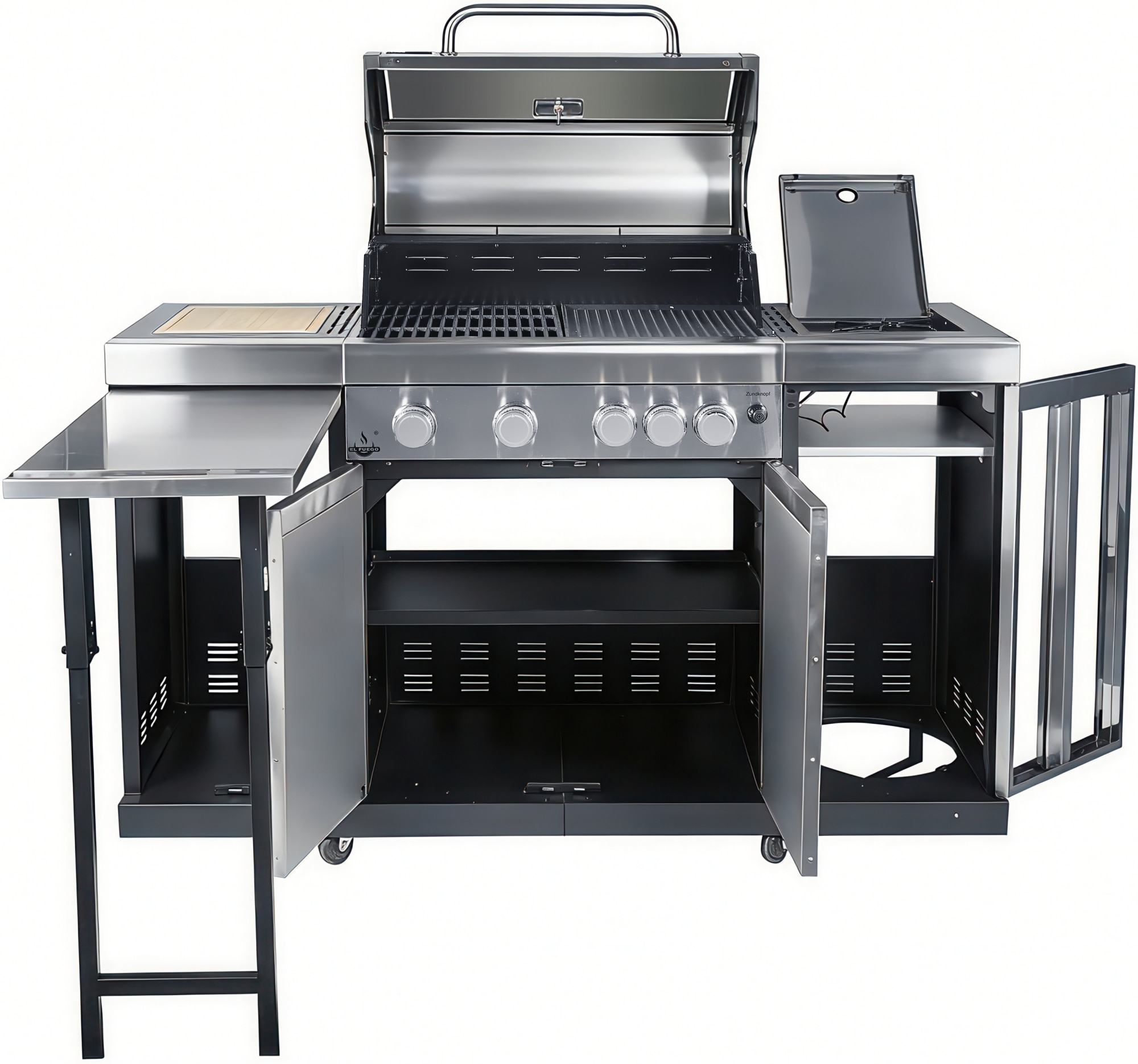 El Fuego Kombigrill »Augusta« 17 kW Gesamtleistung, auch als Holzkohlegrill verwendbar