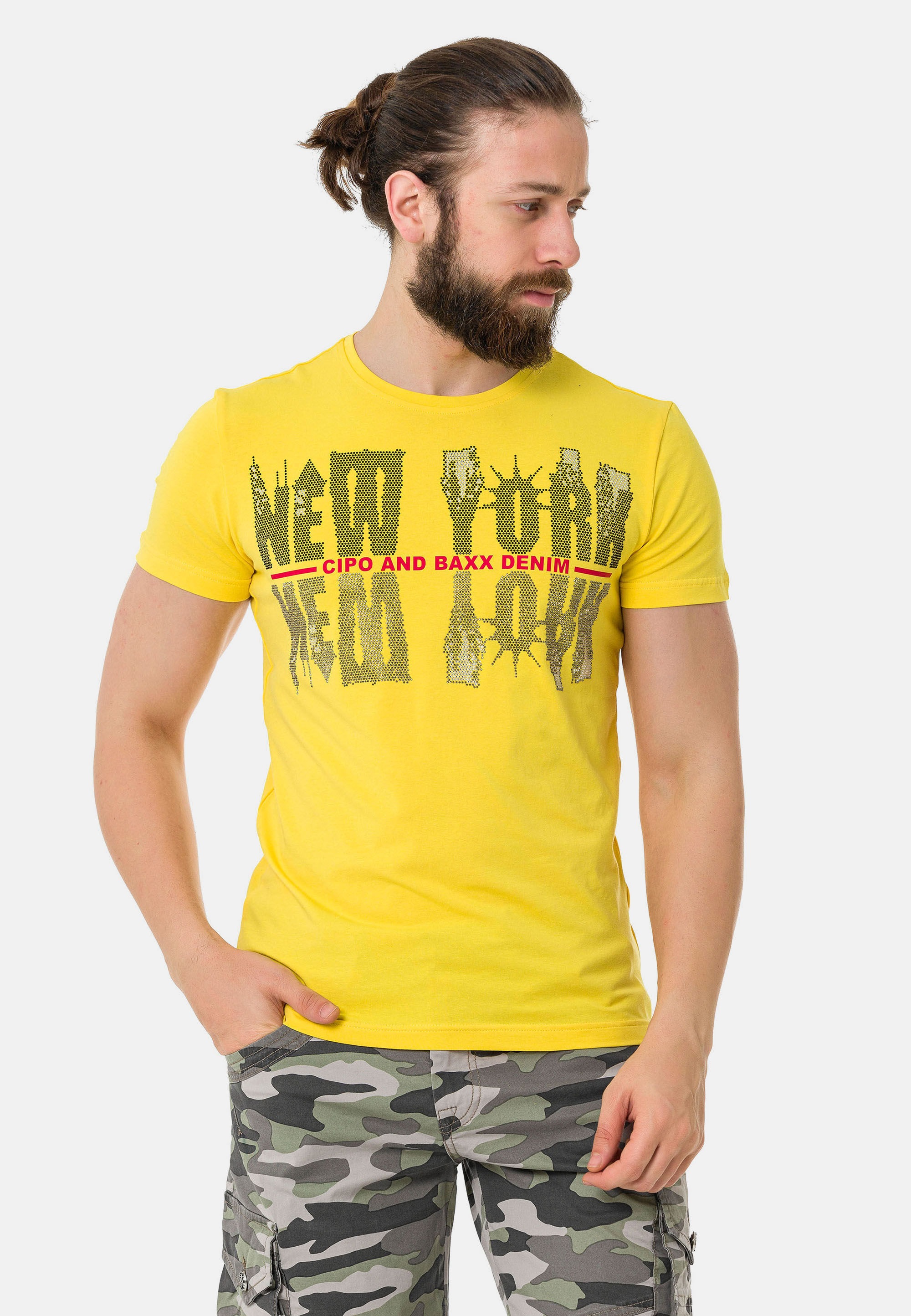 Cipo & Baxx T-Shirt »T-Shirt«, mit New York-Motiv