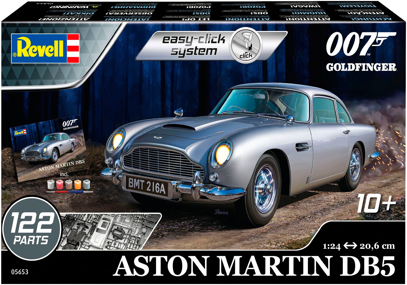 Revell® Modellbausatz »James Bond 007 Goldfinger Aston Martin DB5, Click System«, 1:24, Made in Europe