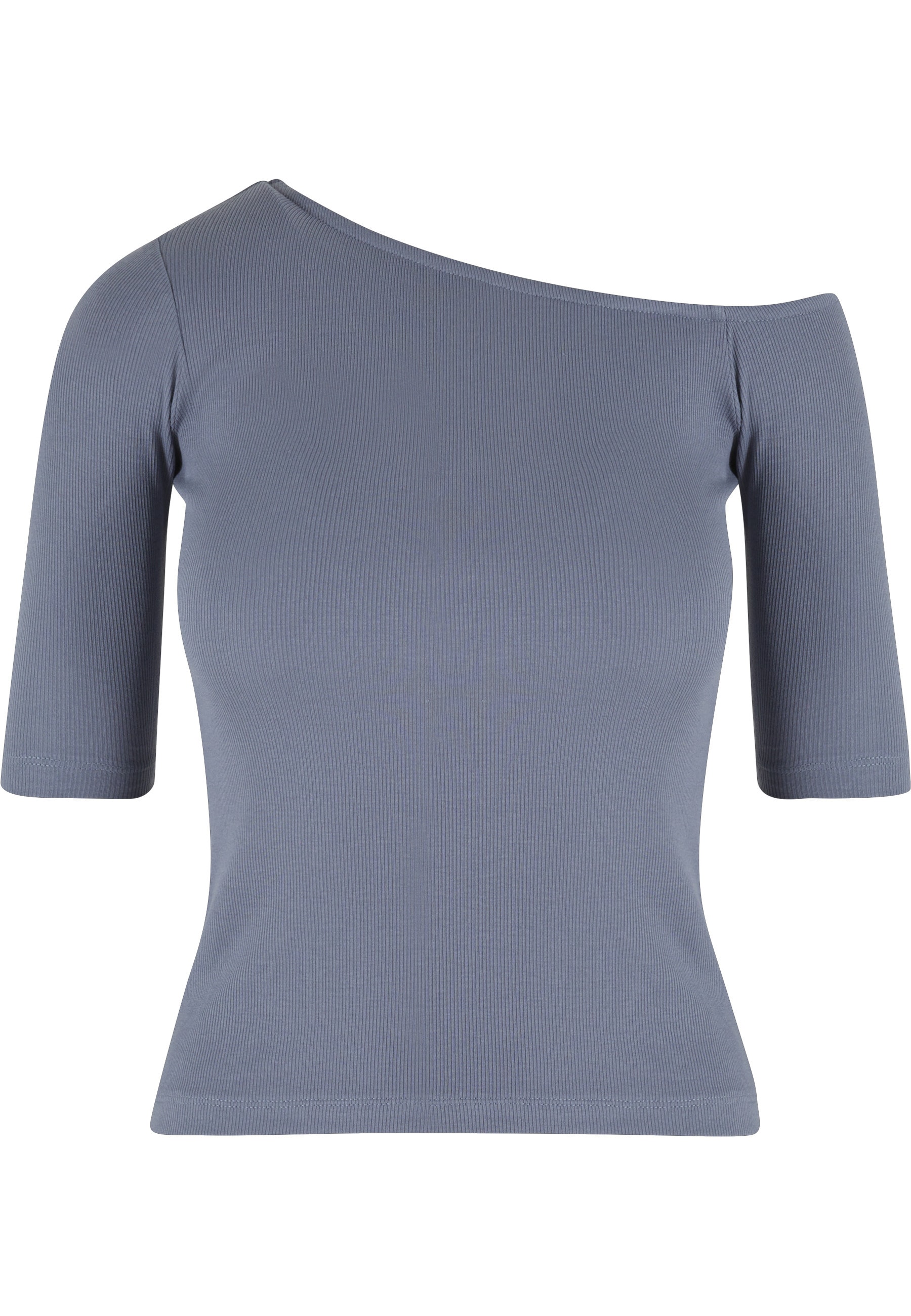 URBAN CLASSICS T-Shirt "Urban Classics Ladies Organic Asymmetric Rib Tee" 1 günstig online kaufen