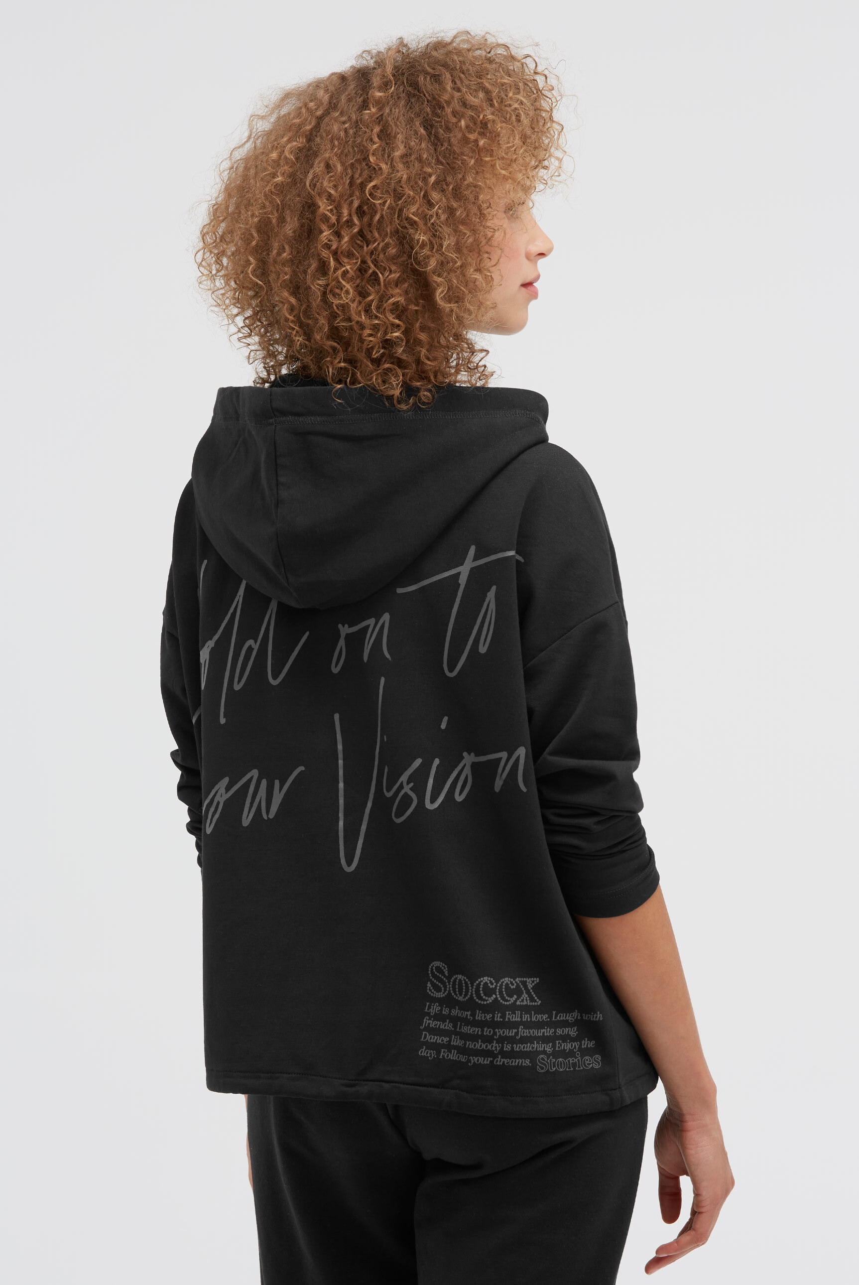 SOCCX Kapuzensweatjacke, mit Zugband im Bund günstig online kaufen