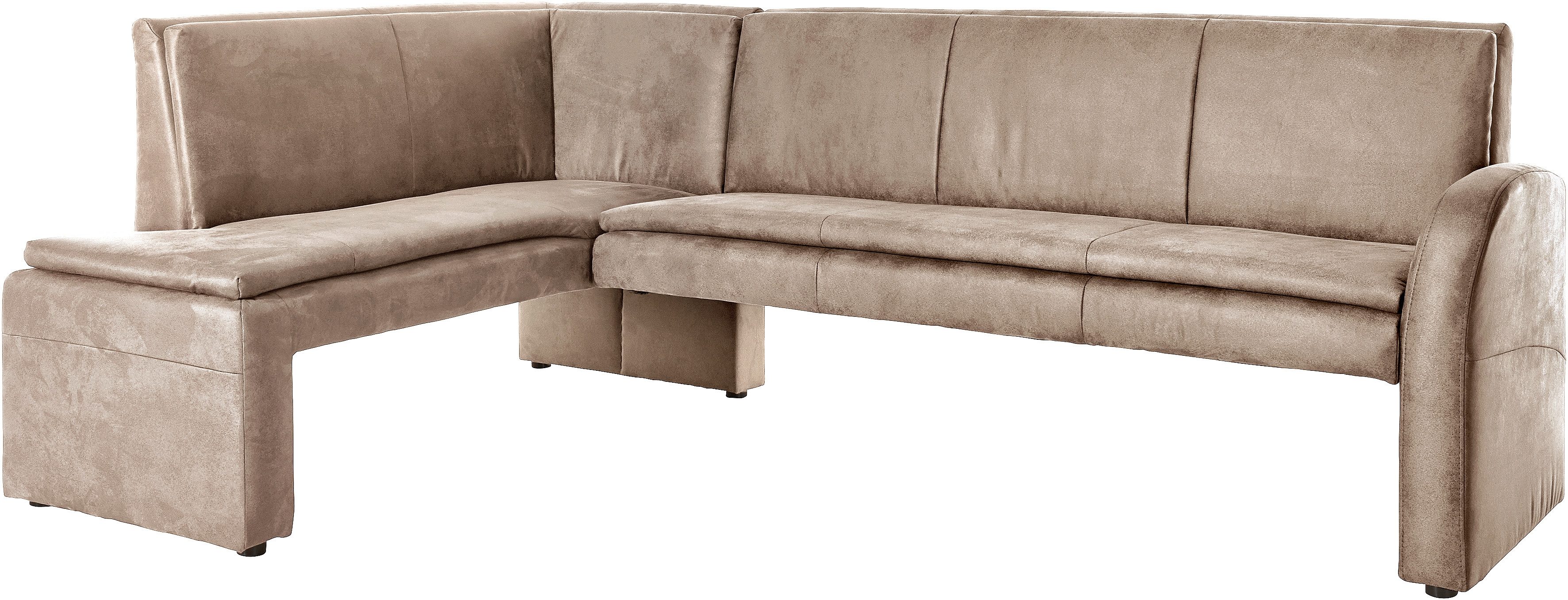 exxpo - sofa fashion Eckbank "Cortado, elegant und modern mit hohem Sitzkomfort" hohe Bodenfreiheit, schöne Detailverarbeitung, wahlweise Lederbezug